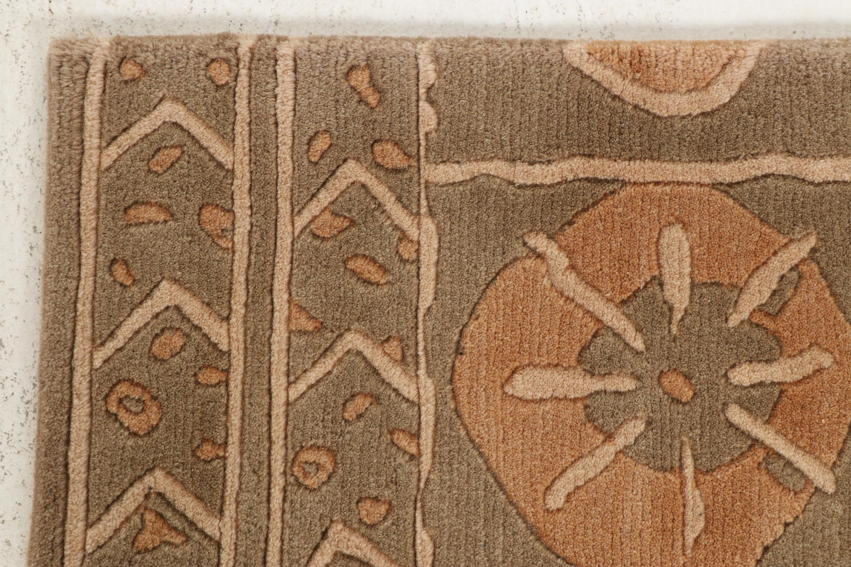 1'6 x 2' Hand-Knotted Tibetan Carpet Sample Accent Rugs