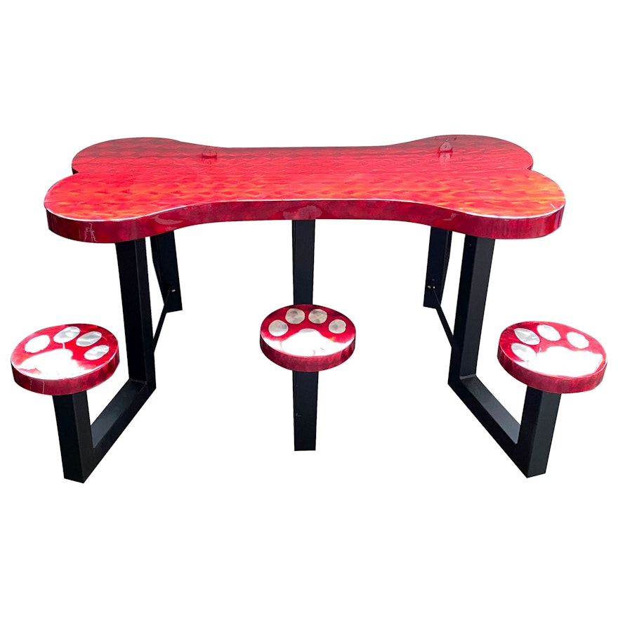 Ofab Dog Bone-Form Picnic Table with Six Seats