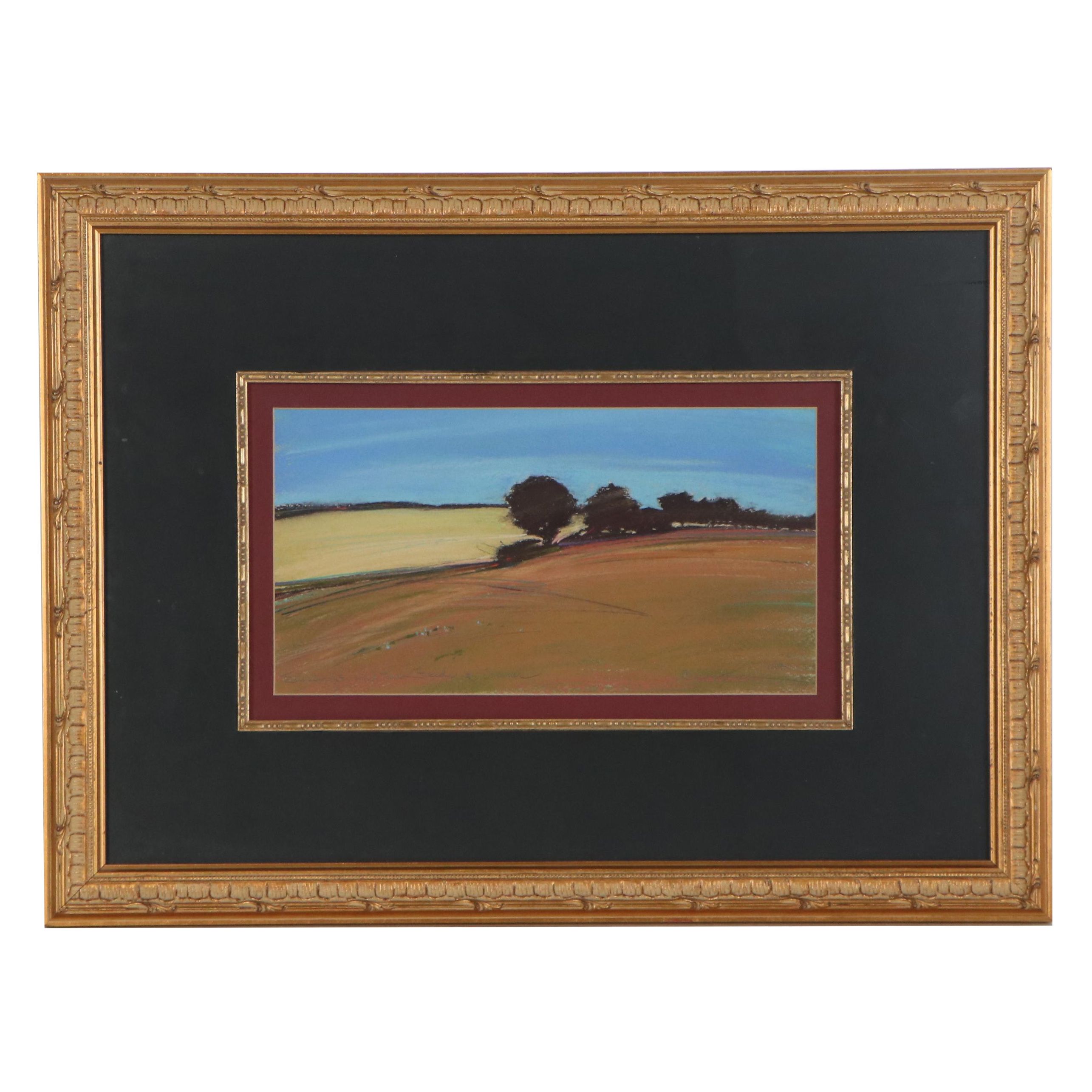 C. Gay Petach Pastel Drawing "Sunlight and the Fields of Summer," 1984