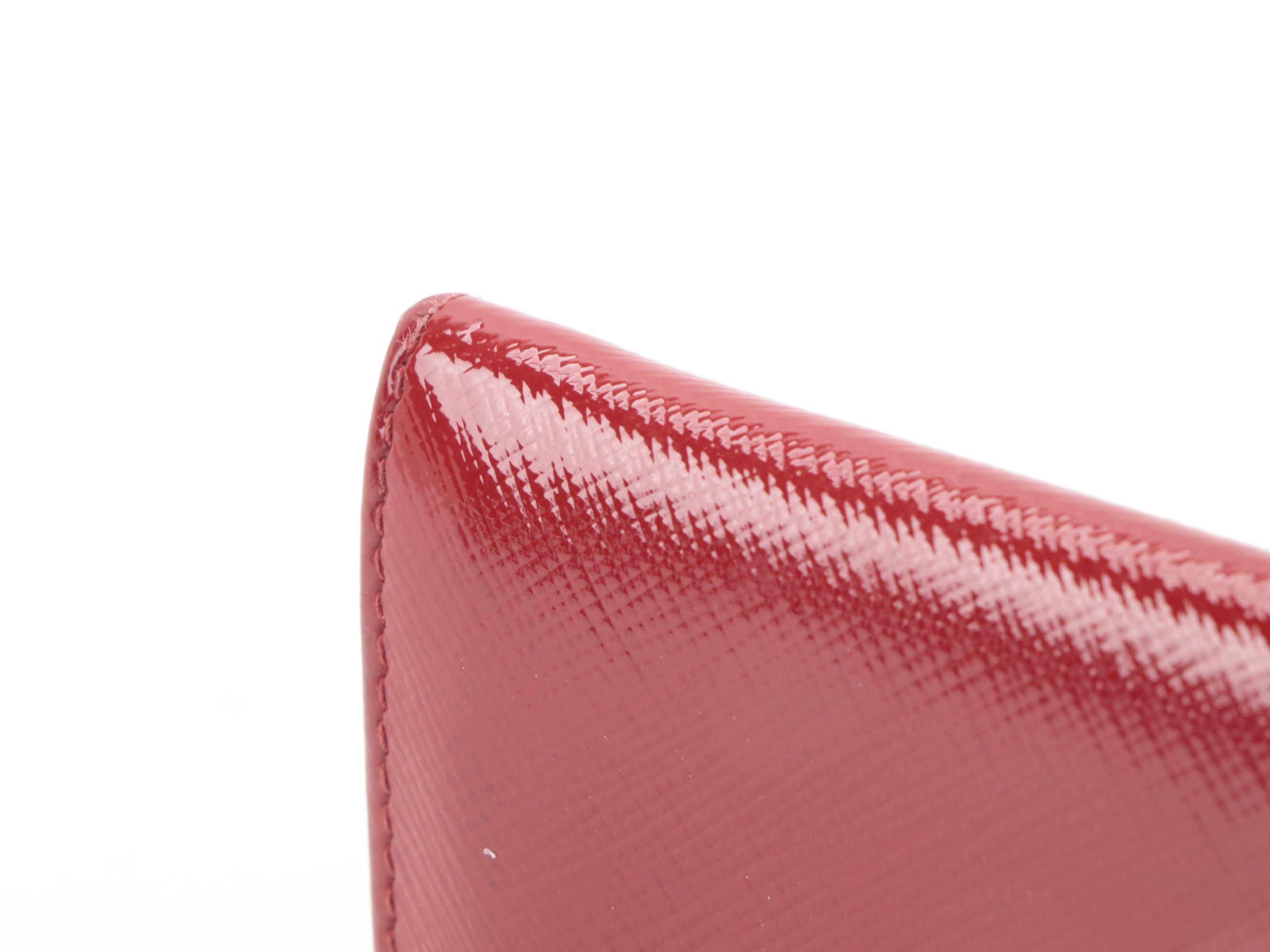 Prada Peonia Saffiano Leather Continental Bow Wallet