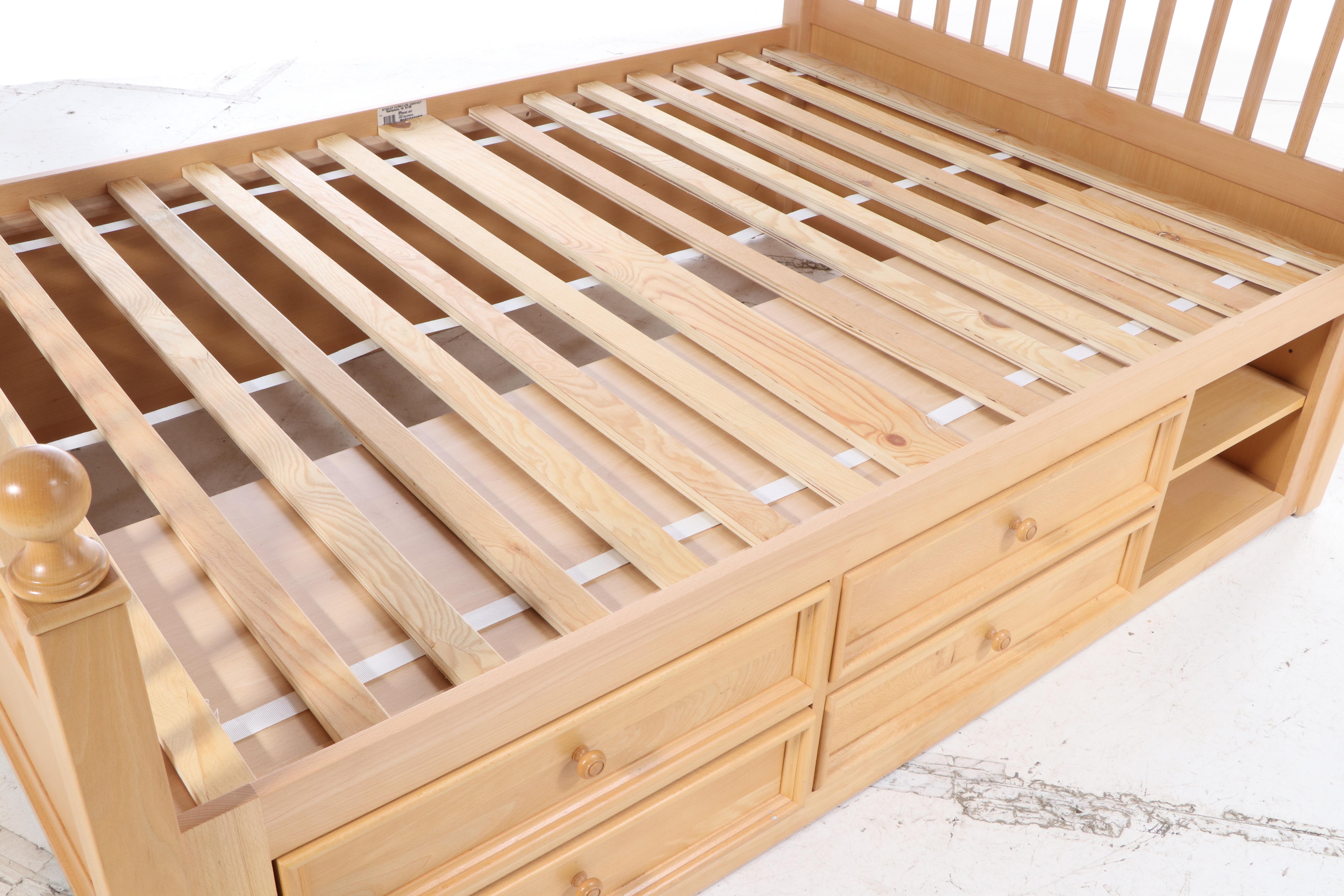 Stanley Furniture "Young America" Beech Full Size Bed Frame with Storage