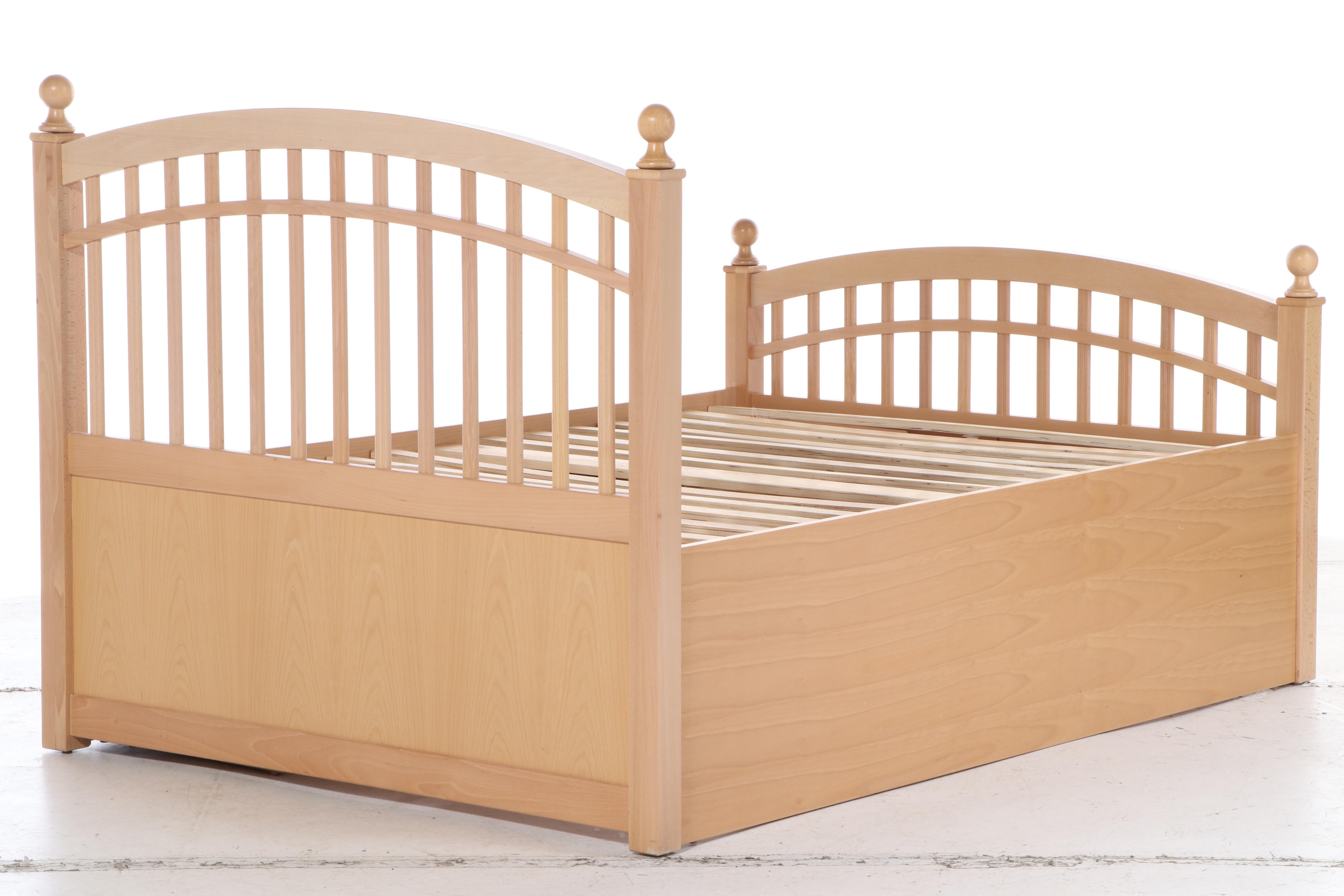 Stanley Furniture "Young America" Beech Full Size Bed Frame with Storage