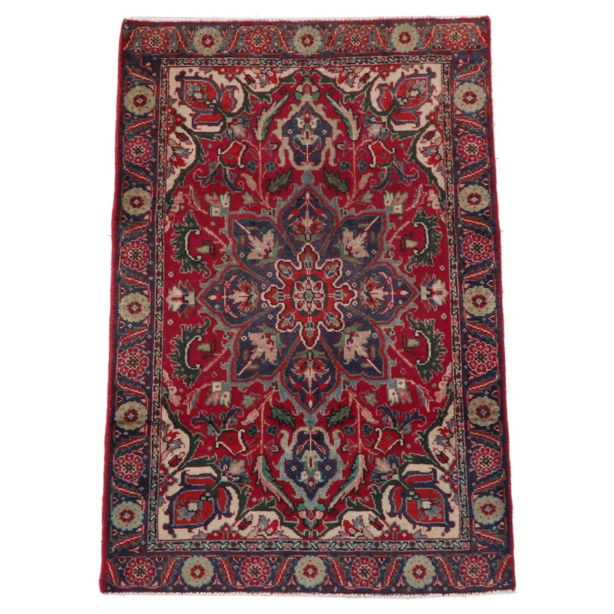 2'10 x 4'4 Hand-Knotted Persian Ahar Wool Area Rug