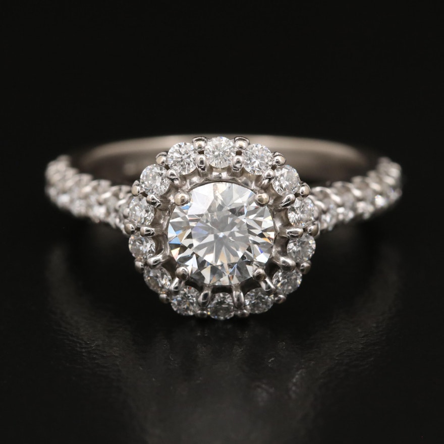 14K 1.86 CTW Diamond Halo Ring