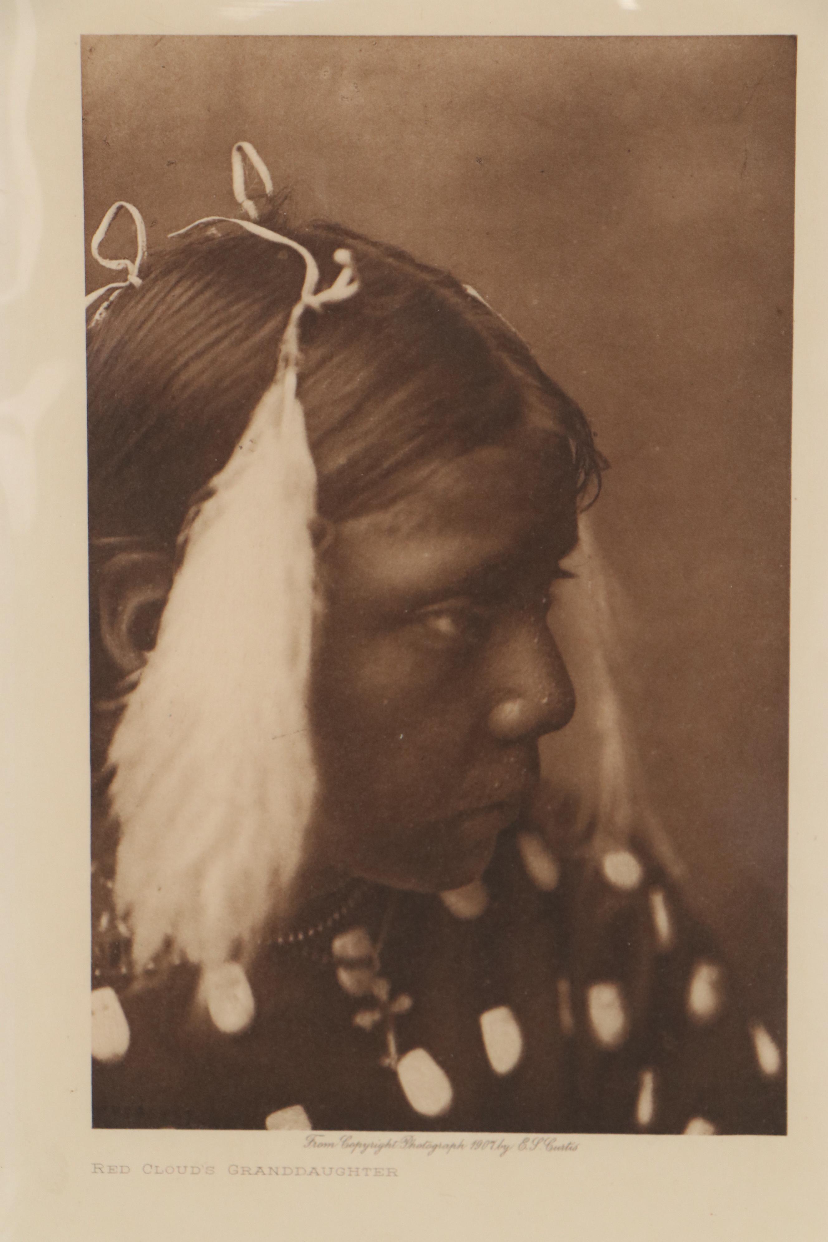 Photogravure after Edward S. Curtis "Red Cloud's Granddaughter"