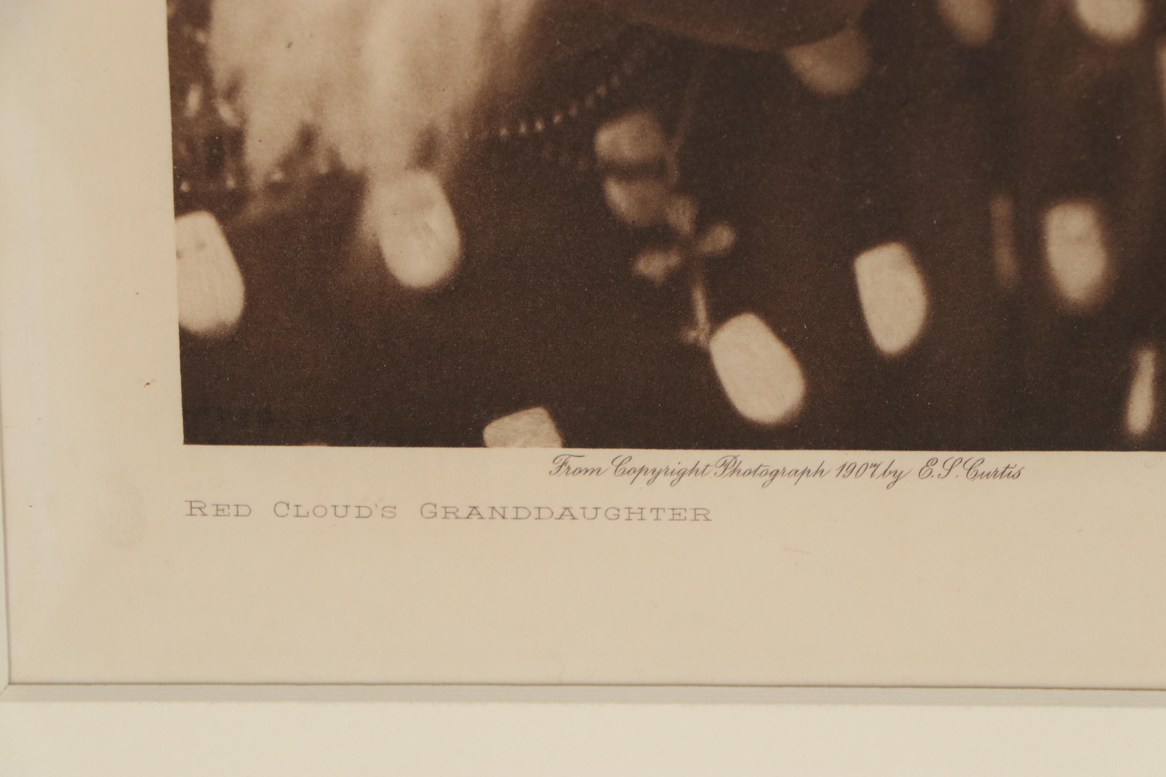 Photogravure after Edward S. Curtis "Red Cloud's Granddaughter"