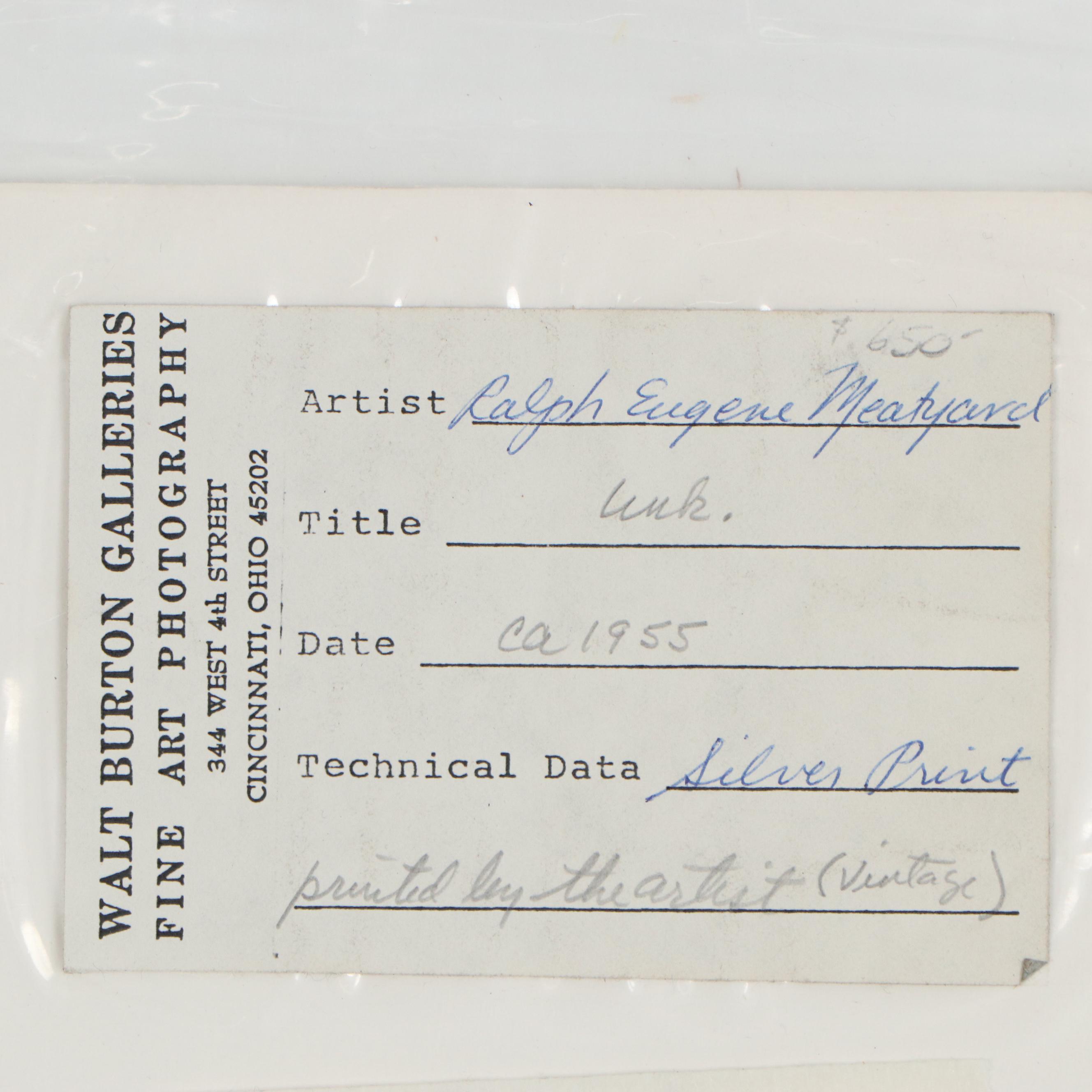 Ralph Eugene Meatyard Silver Print Photograph "Lurk," circa 1955