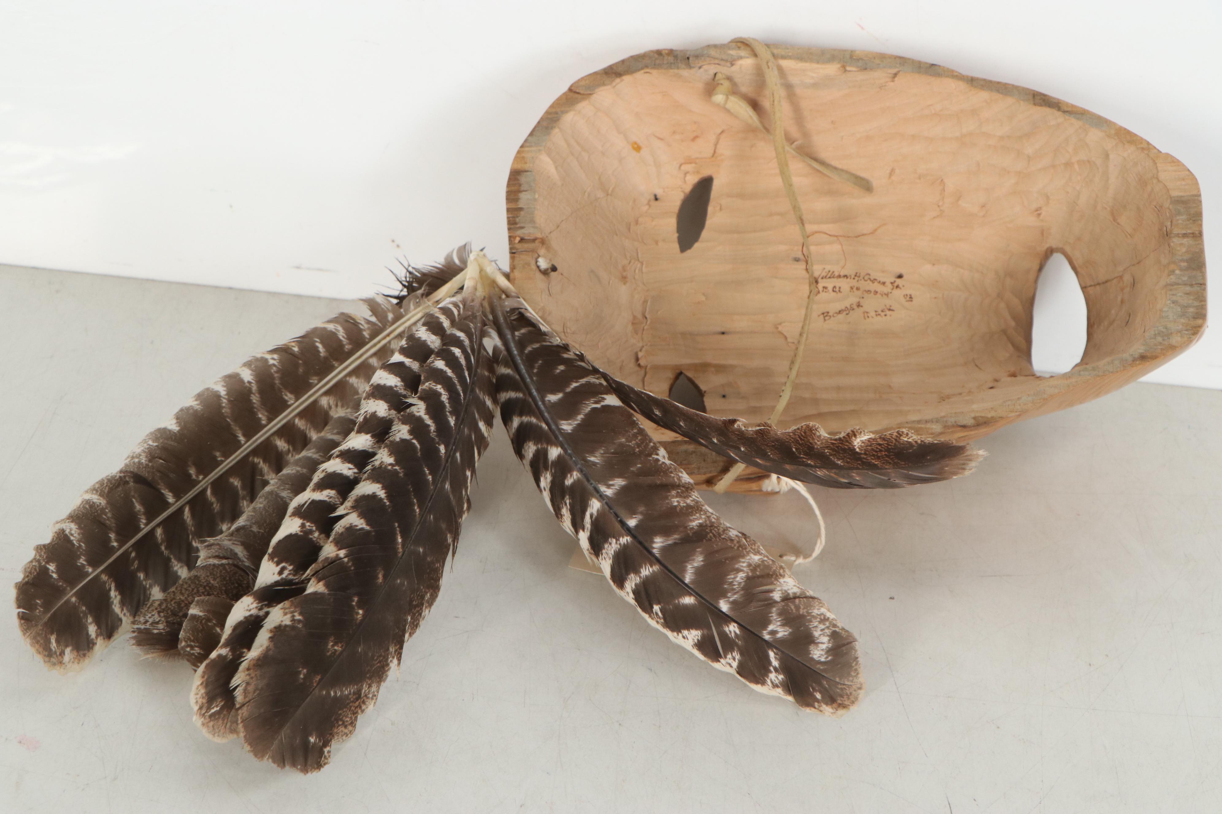 Bill H. Crowe Cherokee Hand-Carved Wooden "Booger Mask"