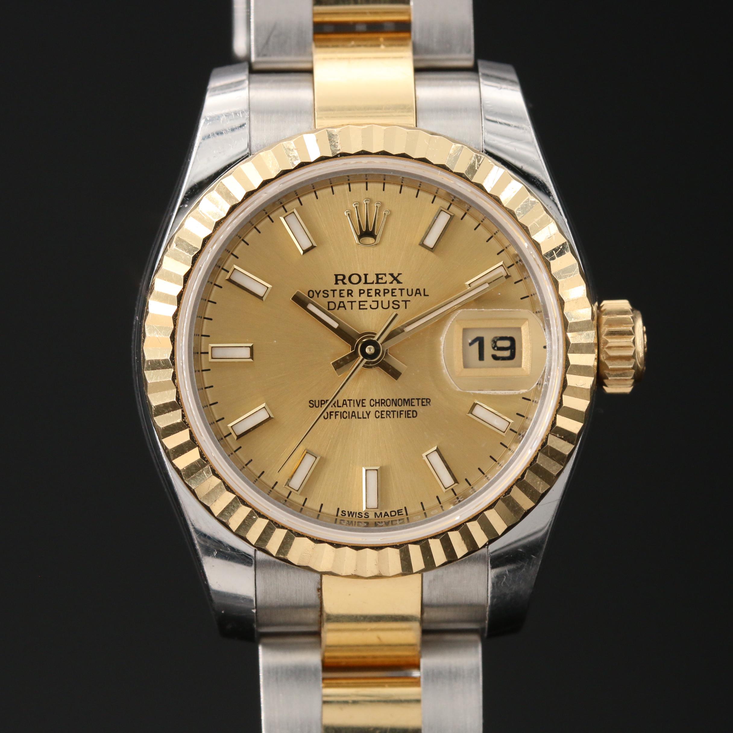Rolex Datejust 18K Yellow Gold and Stainless Steel Automatic Watch