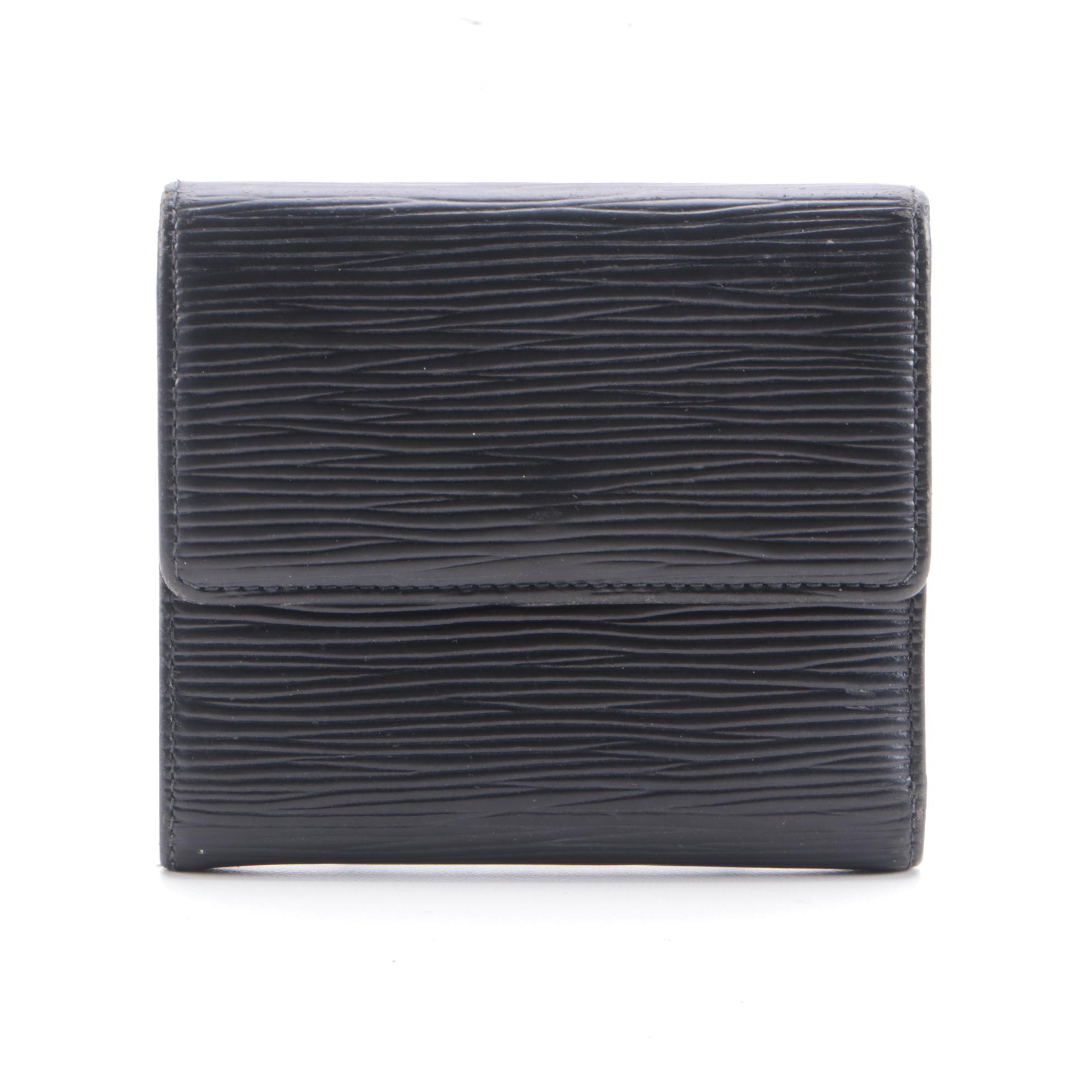 Louis Vuitton Porte-Monnaie Billets Cartes Crédit Wallet in Black Epi Leather