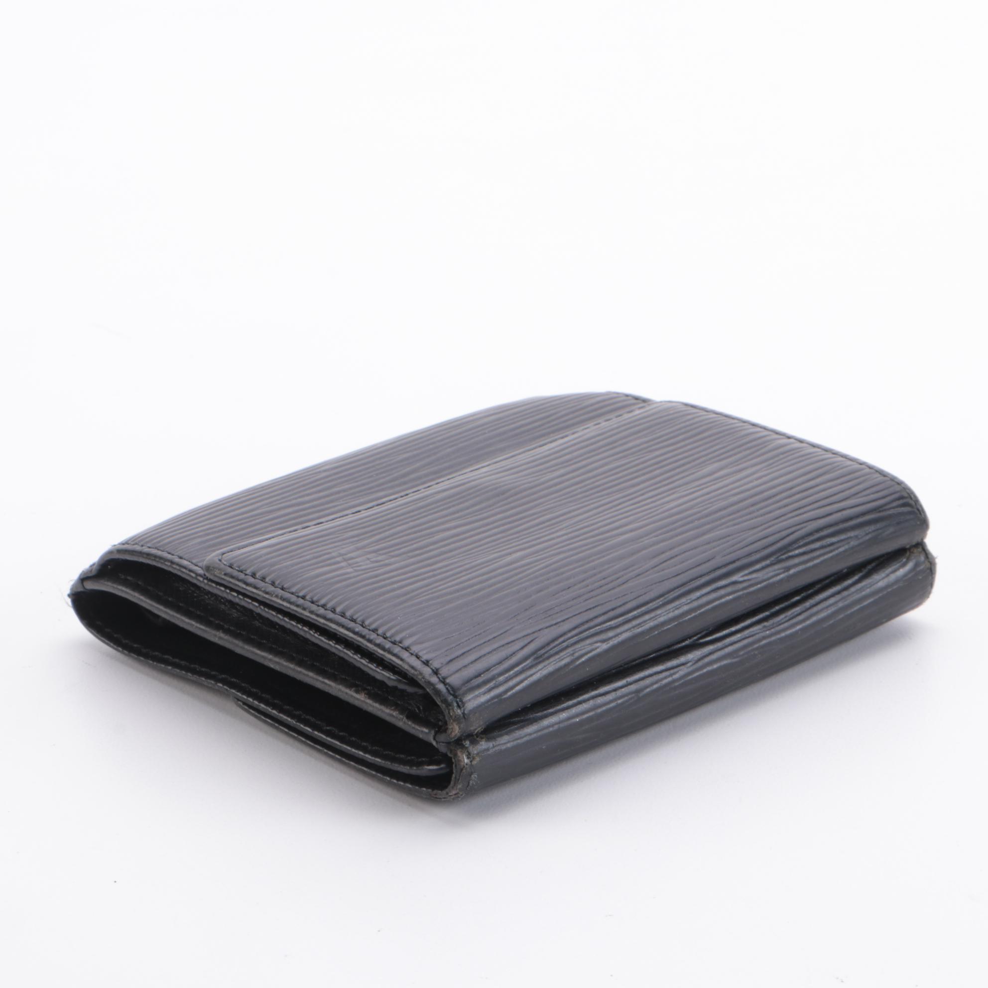 Louis Vuitton Porte-Monnaie Billets Cartes Crédit Wallet in Black Epi Leather
