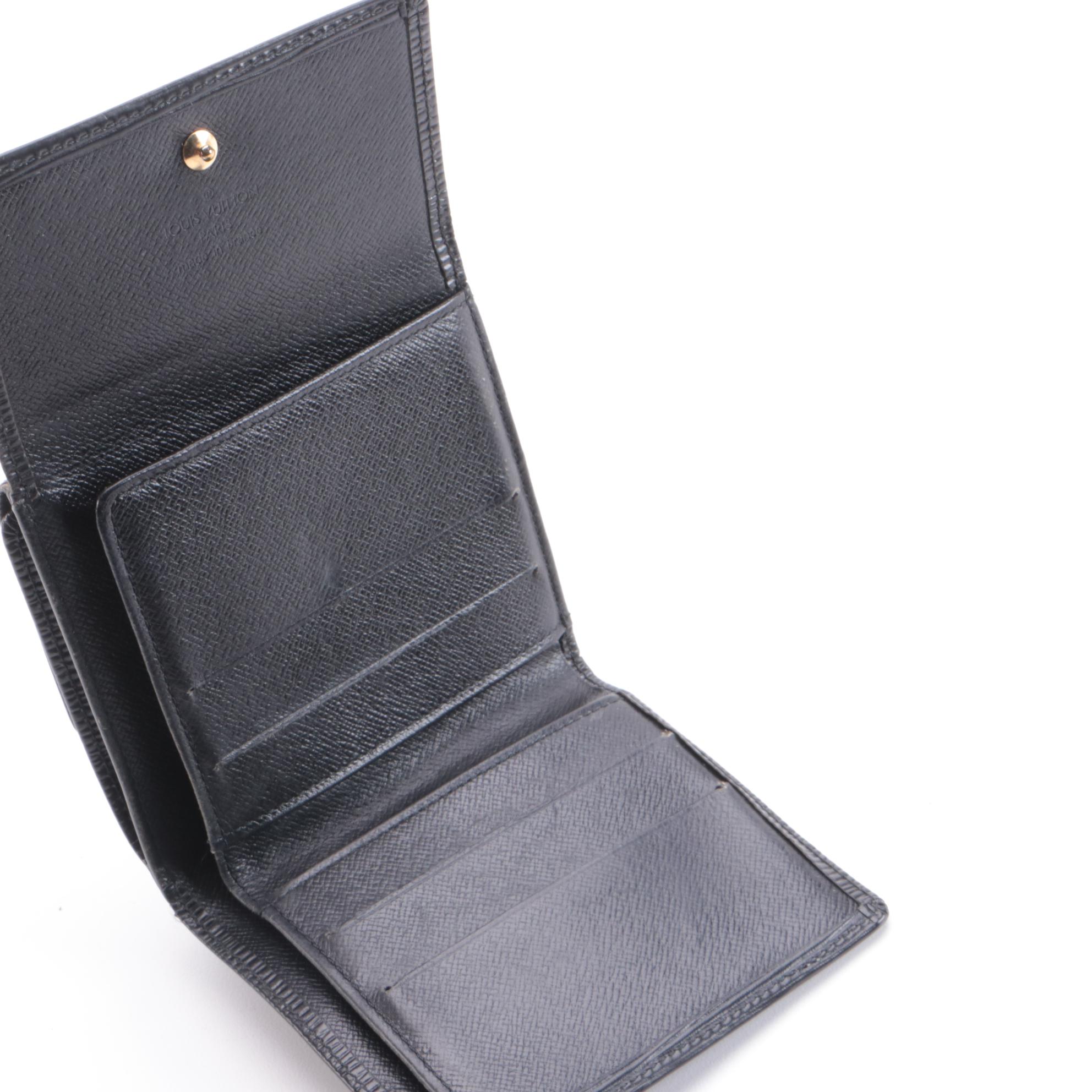 Louis Vuitton Porte-Monnaie Billets Cartes Crédit Wallet in Black Epi Leather