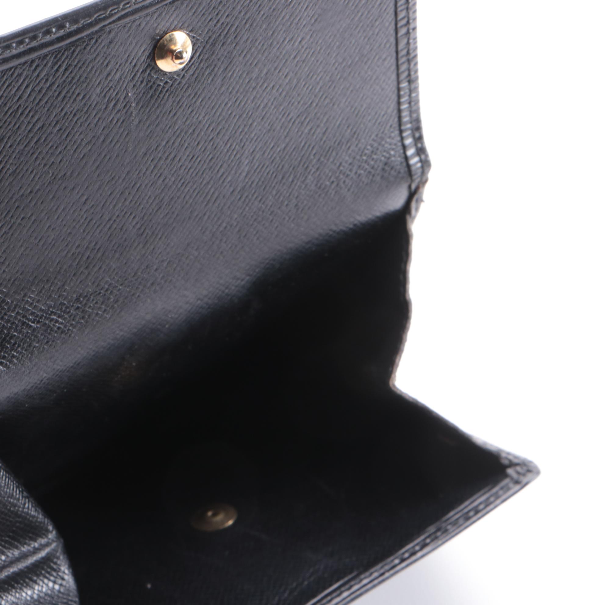 Louis Vuitton Porte-Monnaie Billets Cartes Crédit Wallet in Black Epi Leather