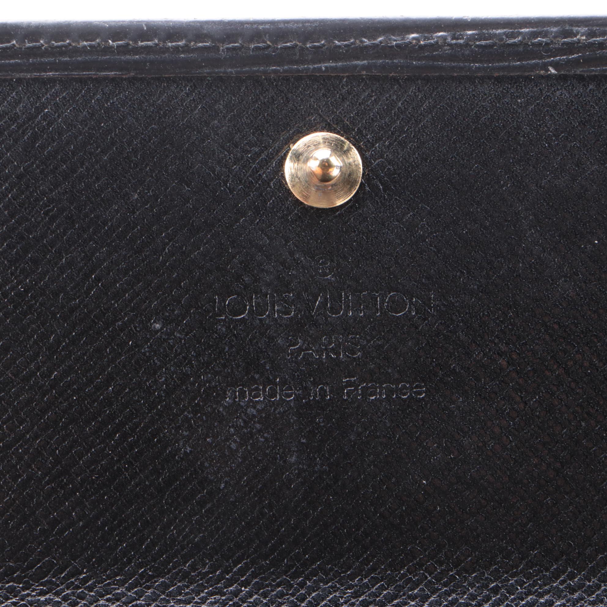 Louis Vuitton Porte-Monnaie Billets Cartes Crédit Wallet in Black Epi Leather