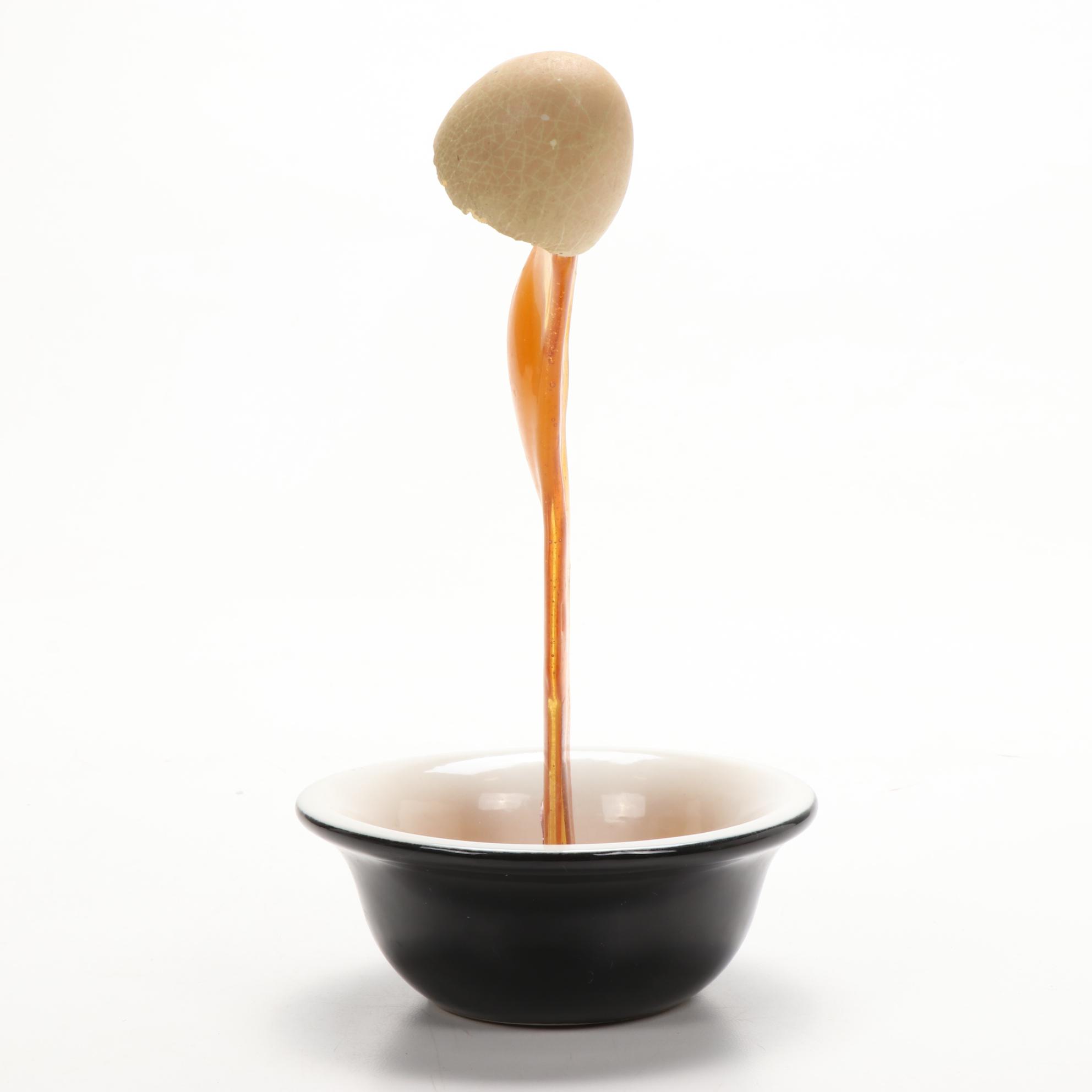 Frozen Moments by Geoffrey Rose "Breaking Egg" Glass Sculpture, 1978