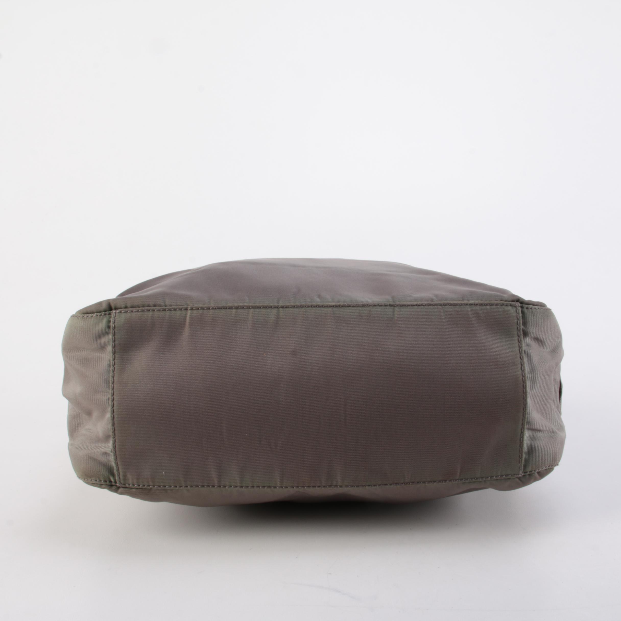 Prada Nylon Small Shopper in Olive