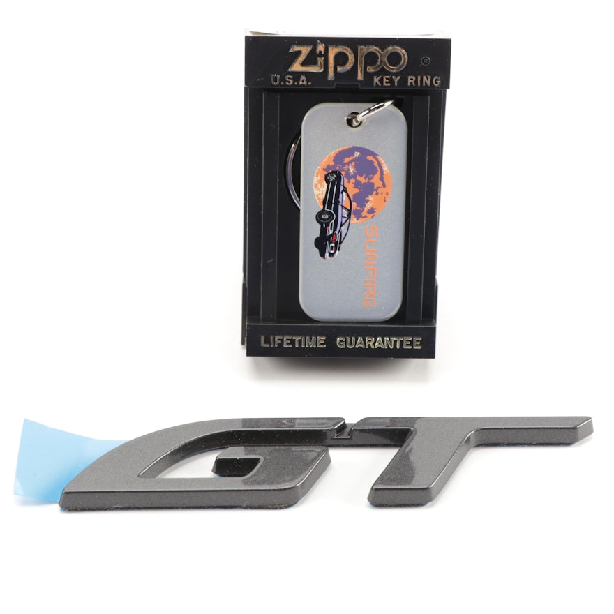 Zippo Spec Sunfire Keychain and GT Emblem