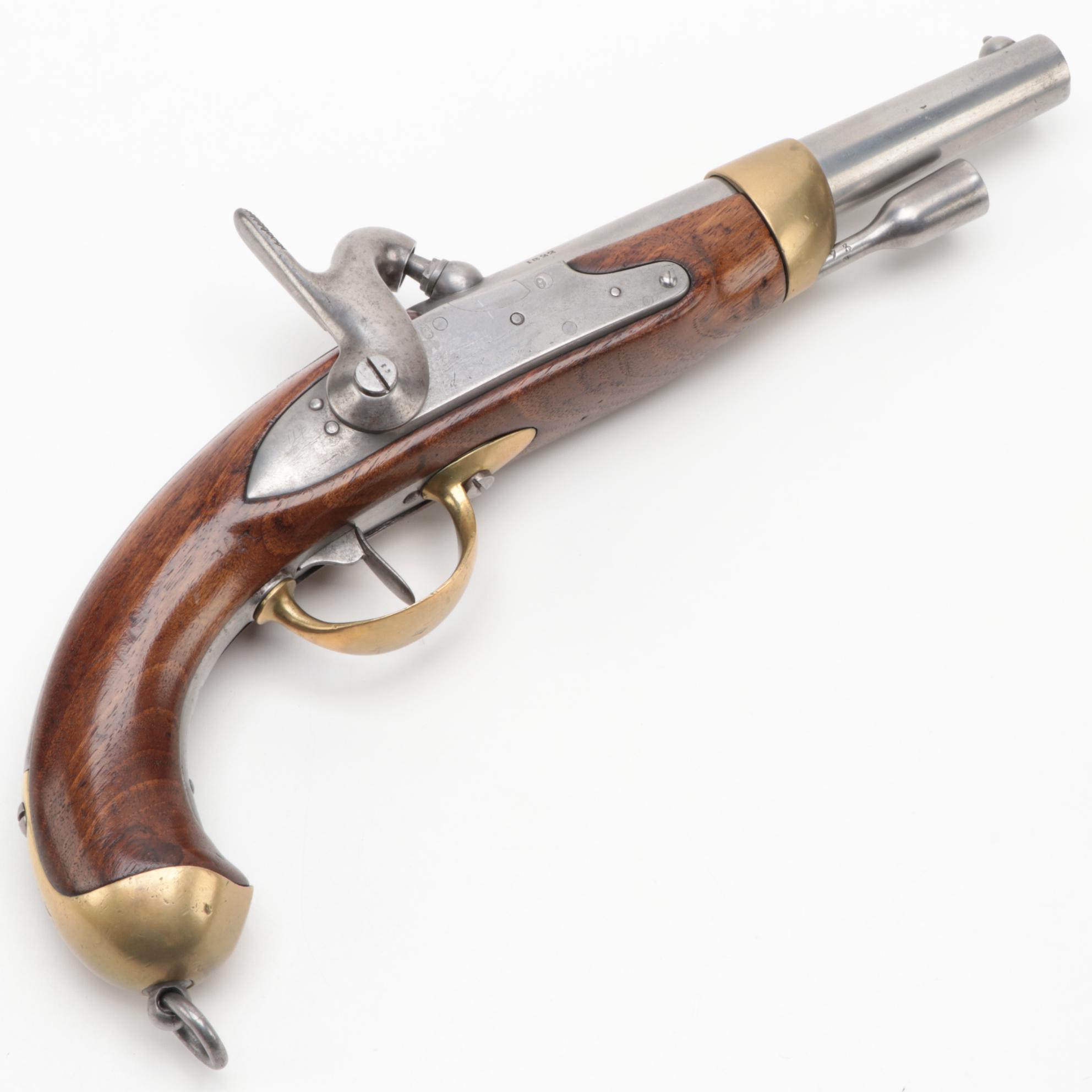 Replica of French 1822 Pattern Flintlock Converted to Percussion Cap Pistol