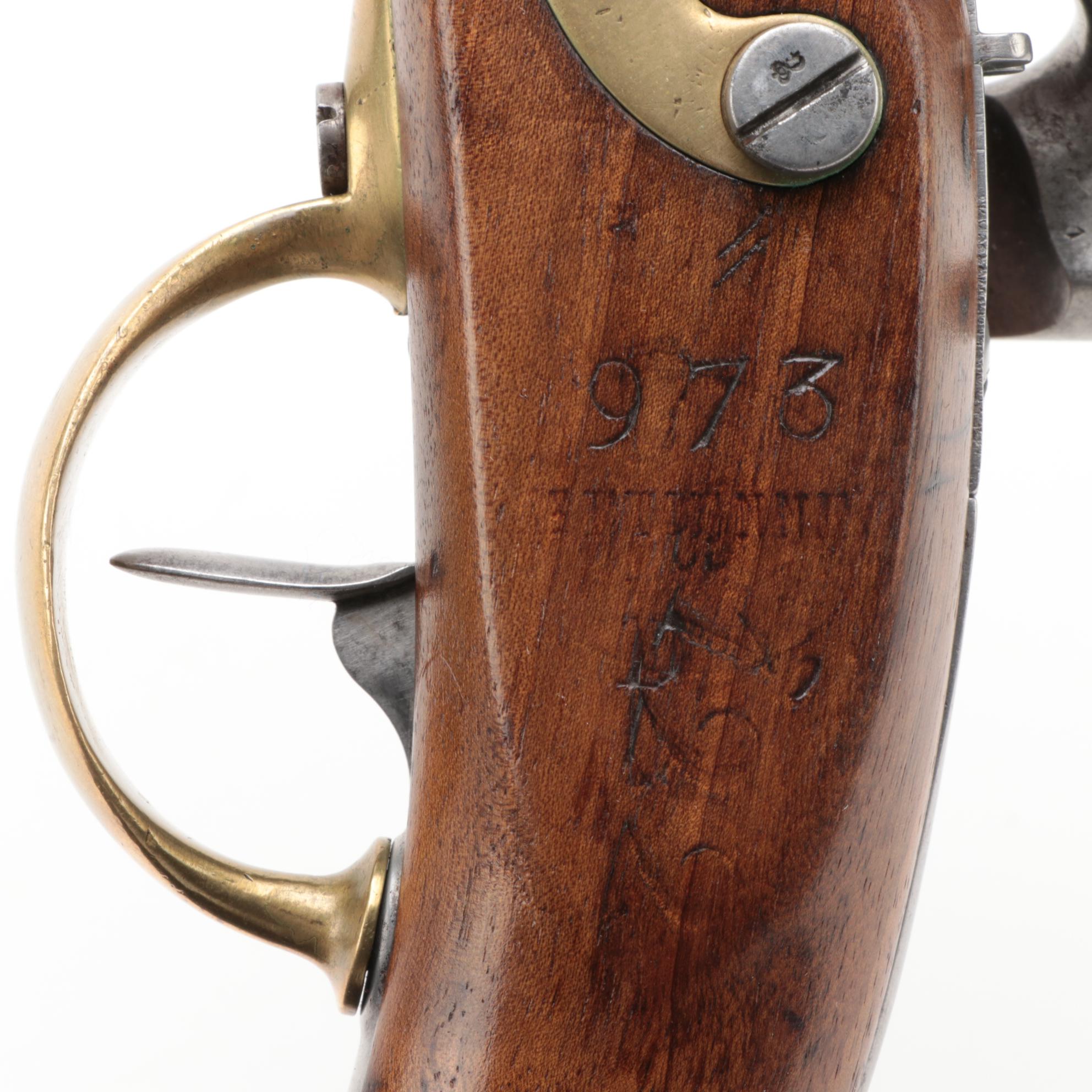 Replica of French 1822 Pattern Flintlock Converted to Percussion Cap Pistol