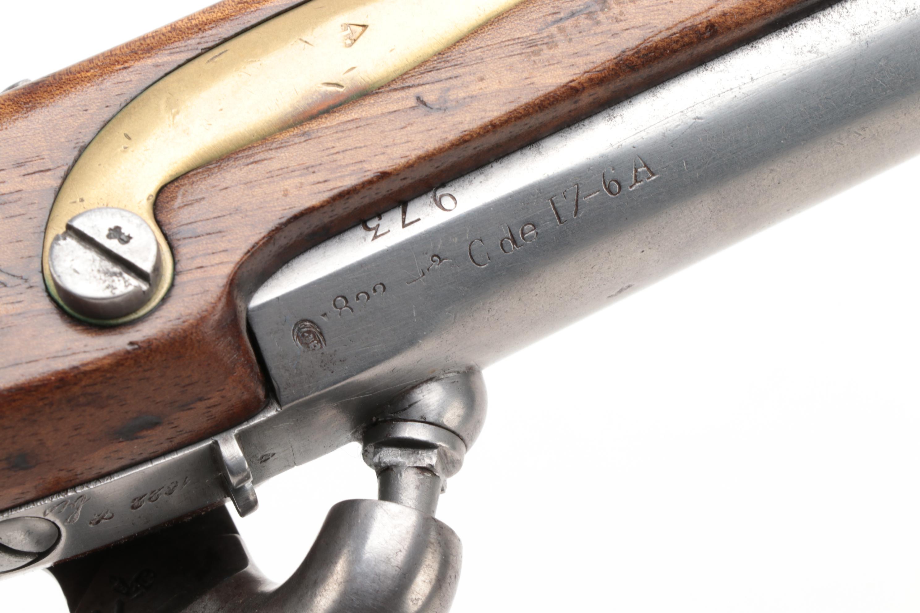 Replica of French 1822 Pattern Flintlock Converted to Percussion Cap Pistol