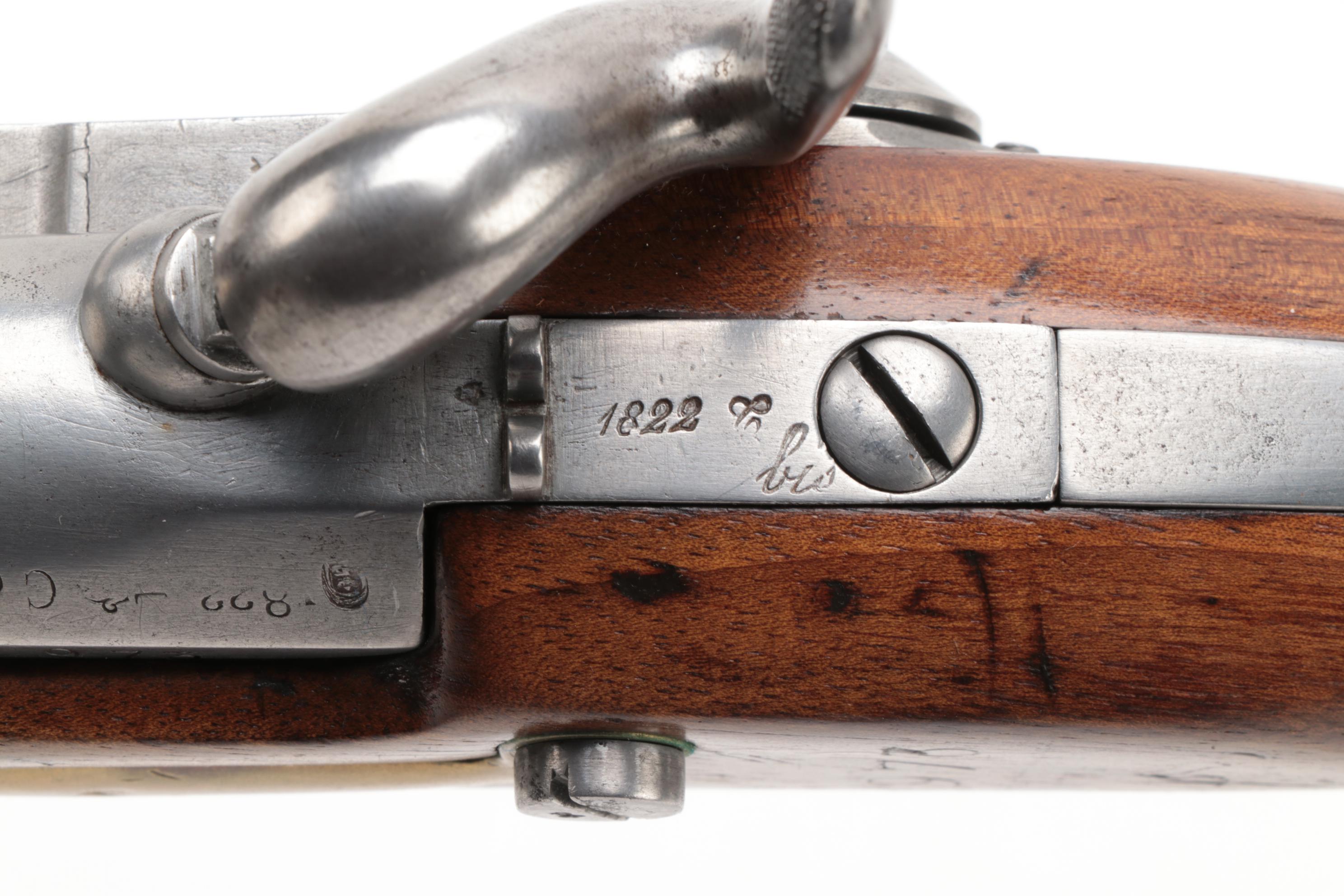 Replica of French 1822 Pattern Flintlock Converted to Percussion Cap Pistol