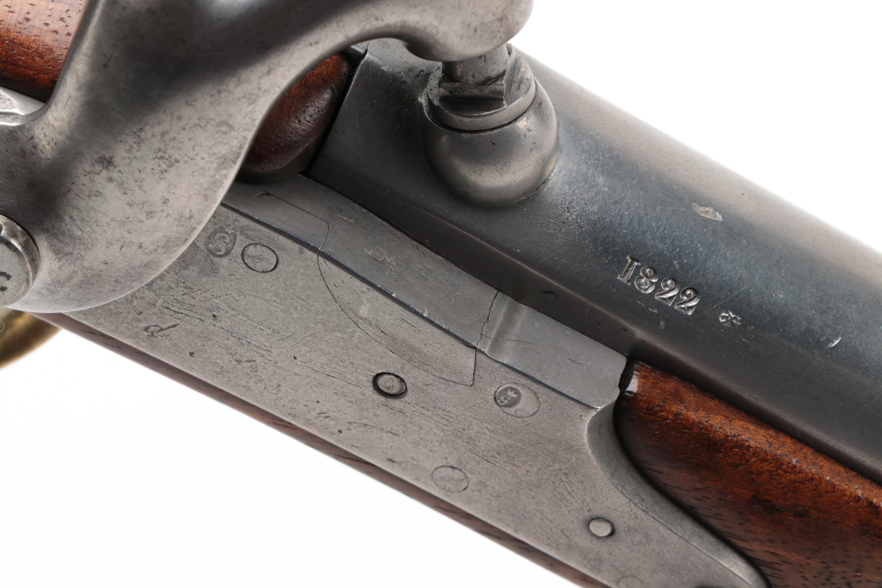 Replica of French 1822 Pattern Flintlock Converted to Percussion Cap Pistol