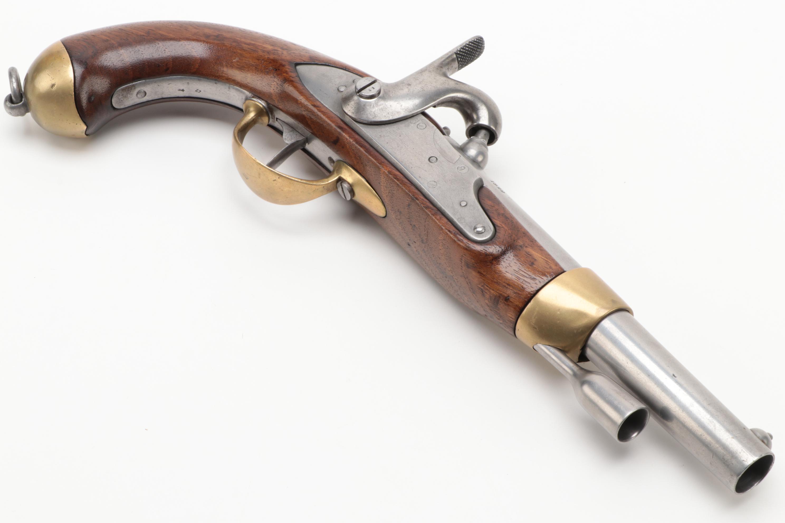 Replica of French 1822 Pattern Flintlock Converted to Percussion Cap Pistol