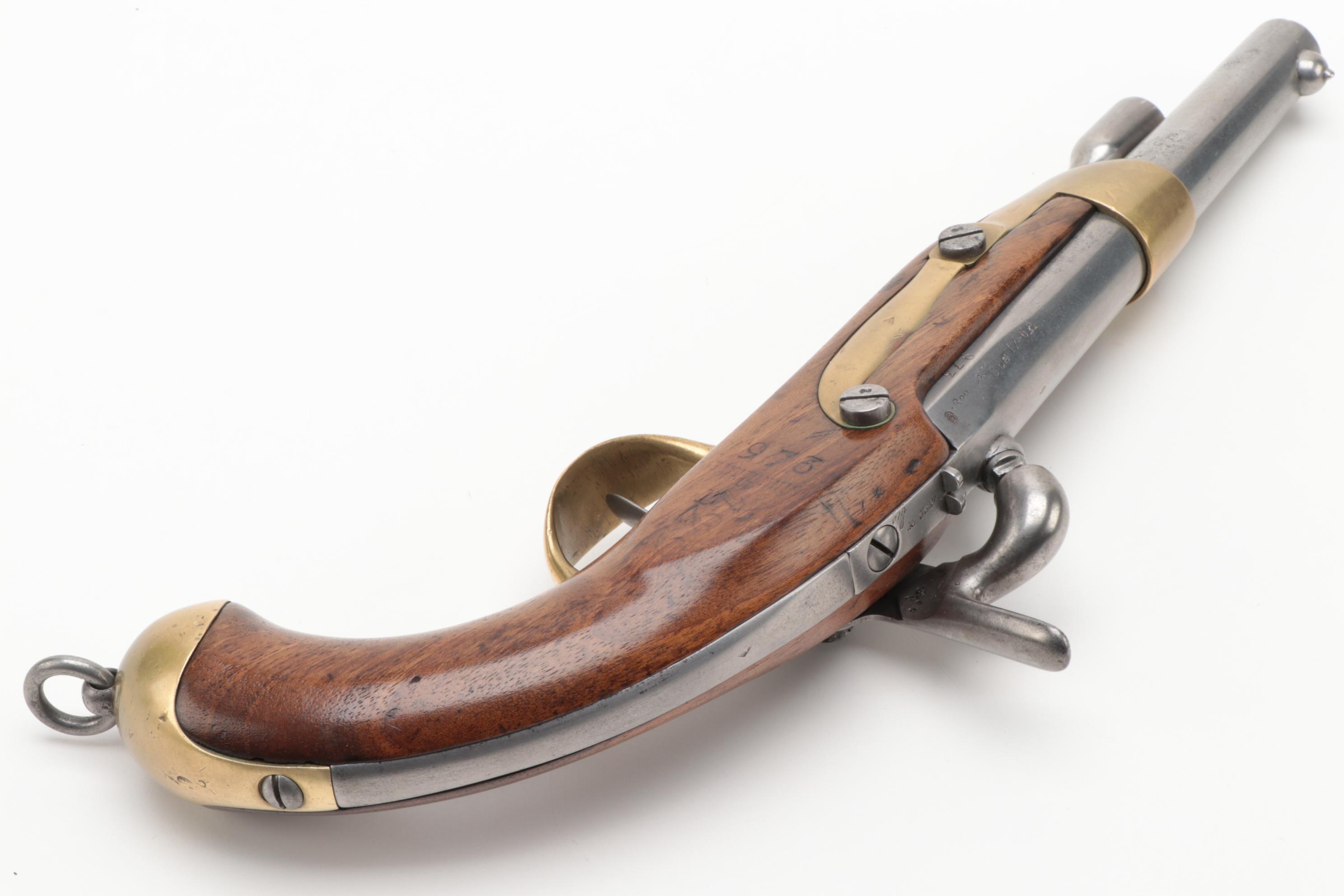 Replica of French 1822 Pattern Flintlock Converted to Percussion Cap Pistol