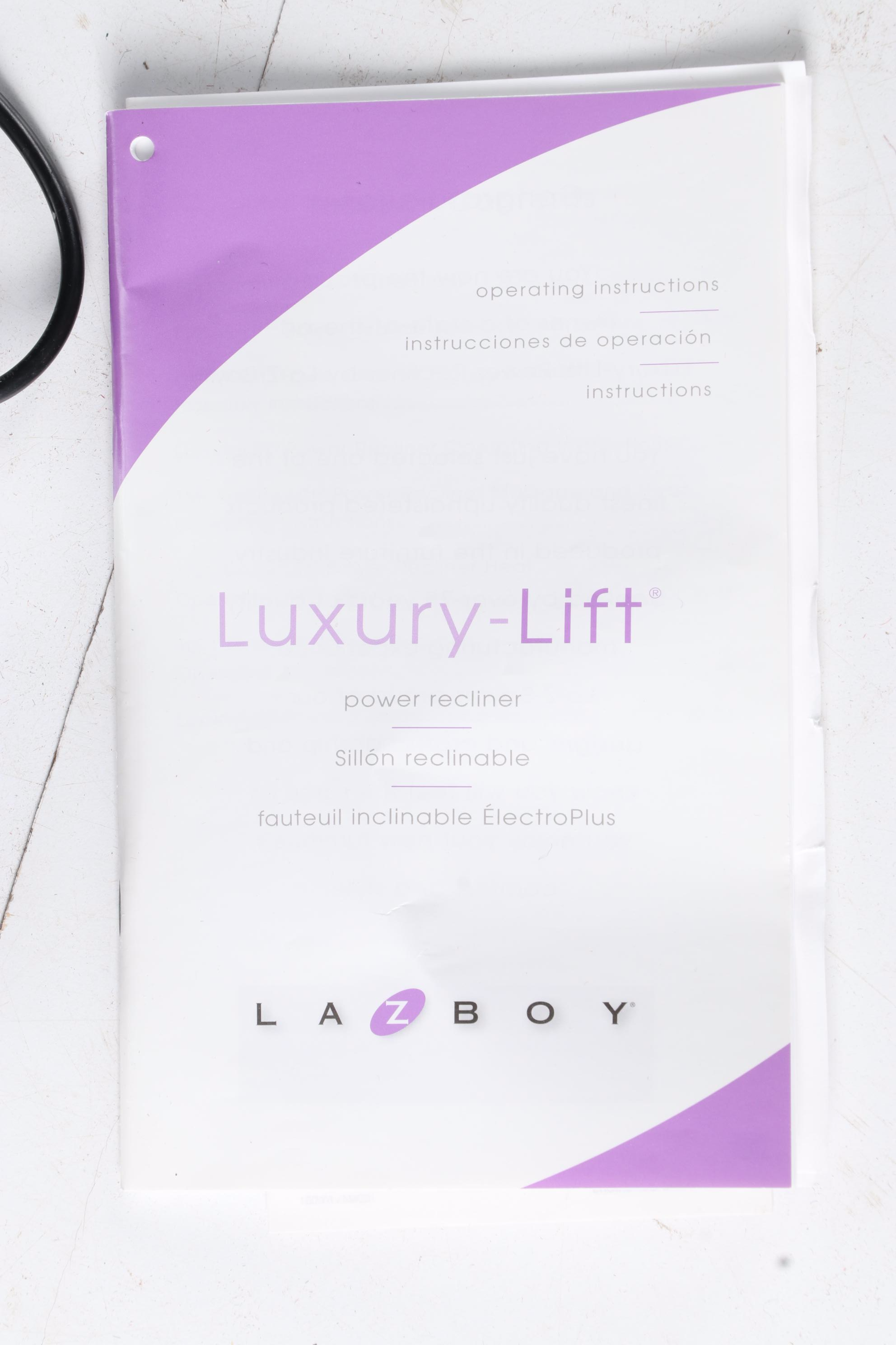 La-Z-Boy "Luxury Lift" Upholstered Electric Lift and Reclining Armchair