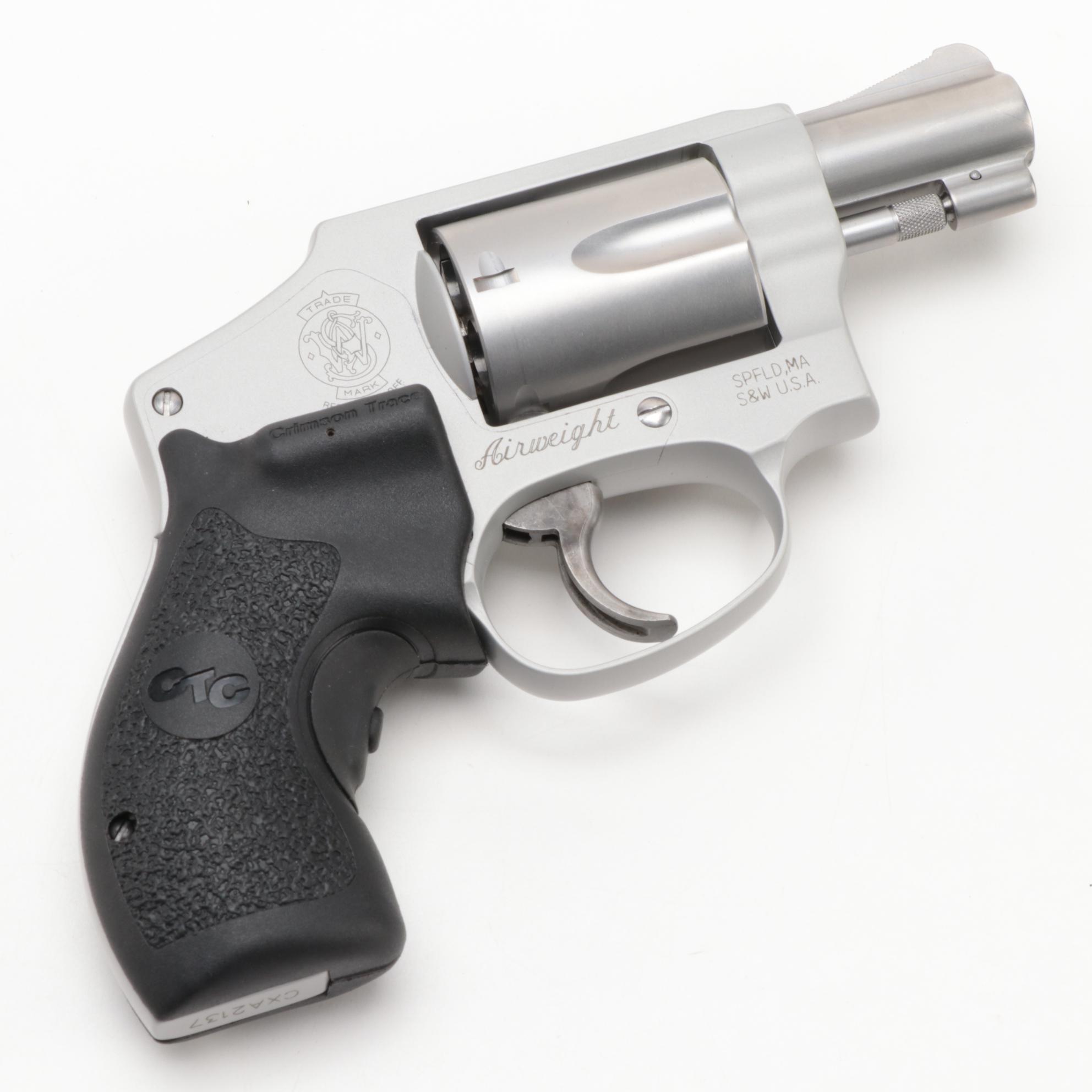 S&W Airweight .38 Hammerless Revolver With Laser Grip