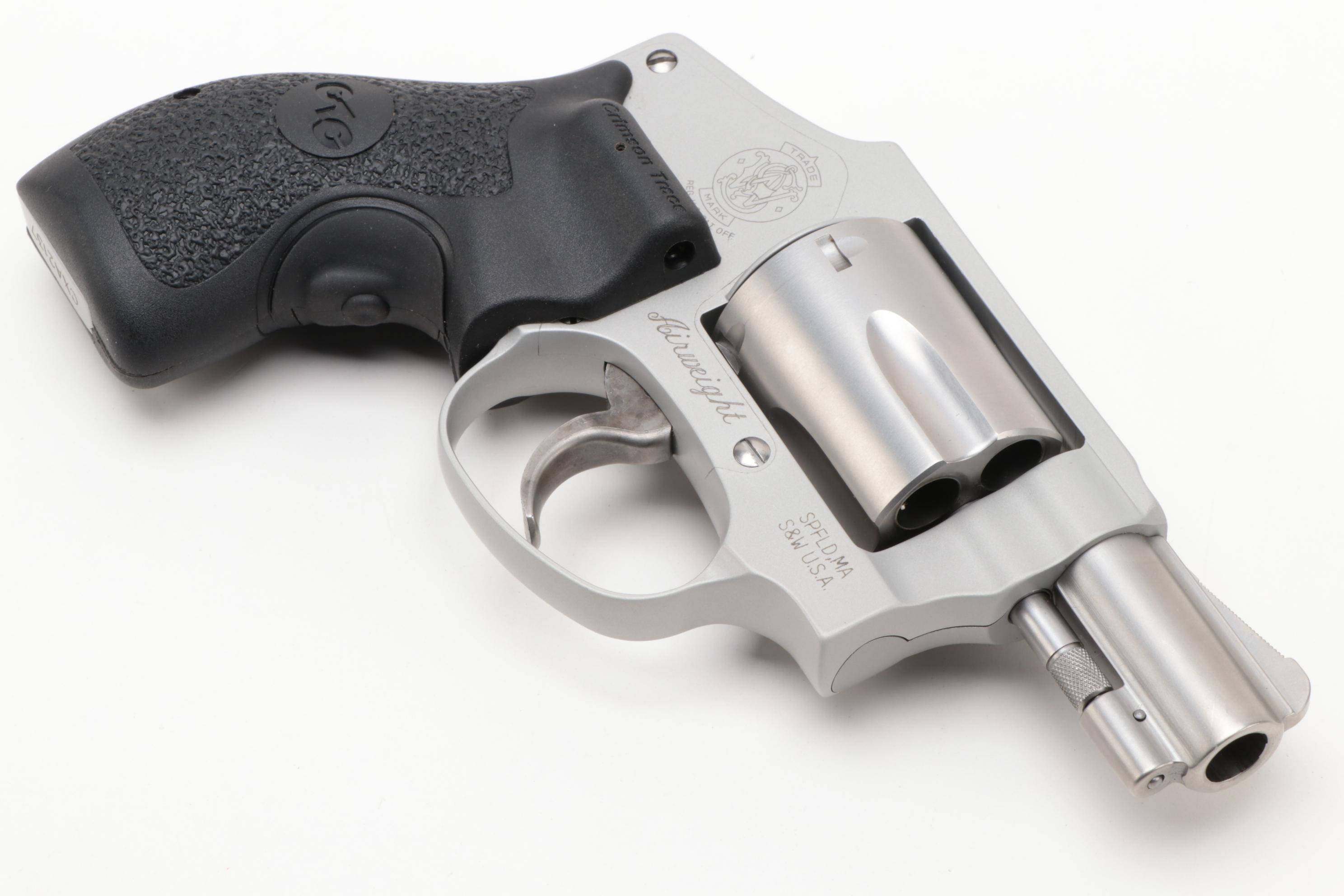 S&W Airweight .38 Hammerless Revolver With Laser Grip