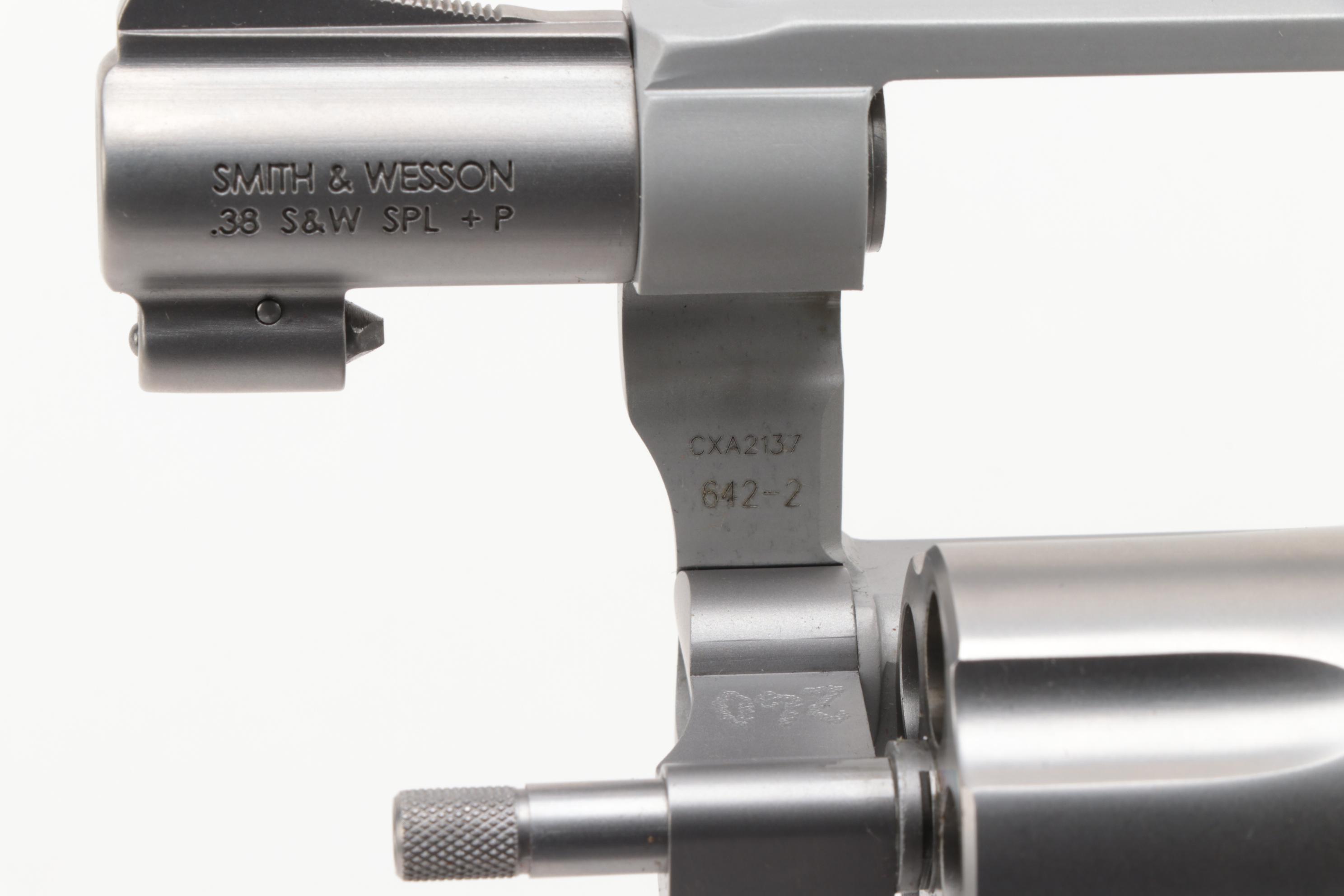 S&W Airweight .38 Hammerless Revolver With Laser Grip