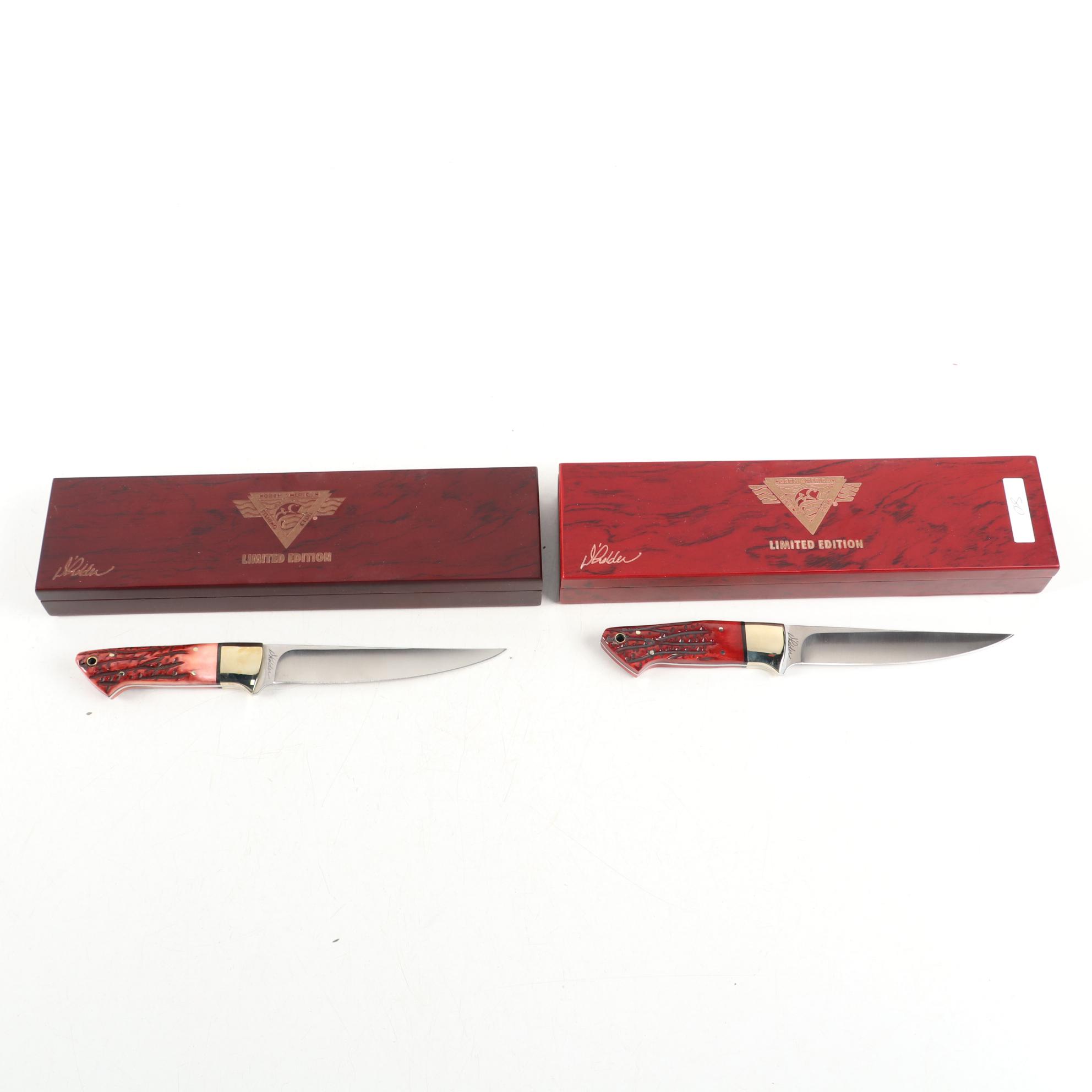 North American Fishing Club Limited Edition Collectors Knives with COA