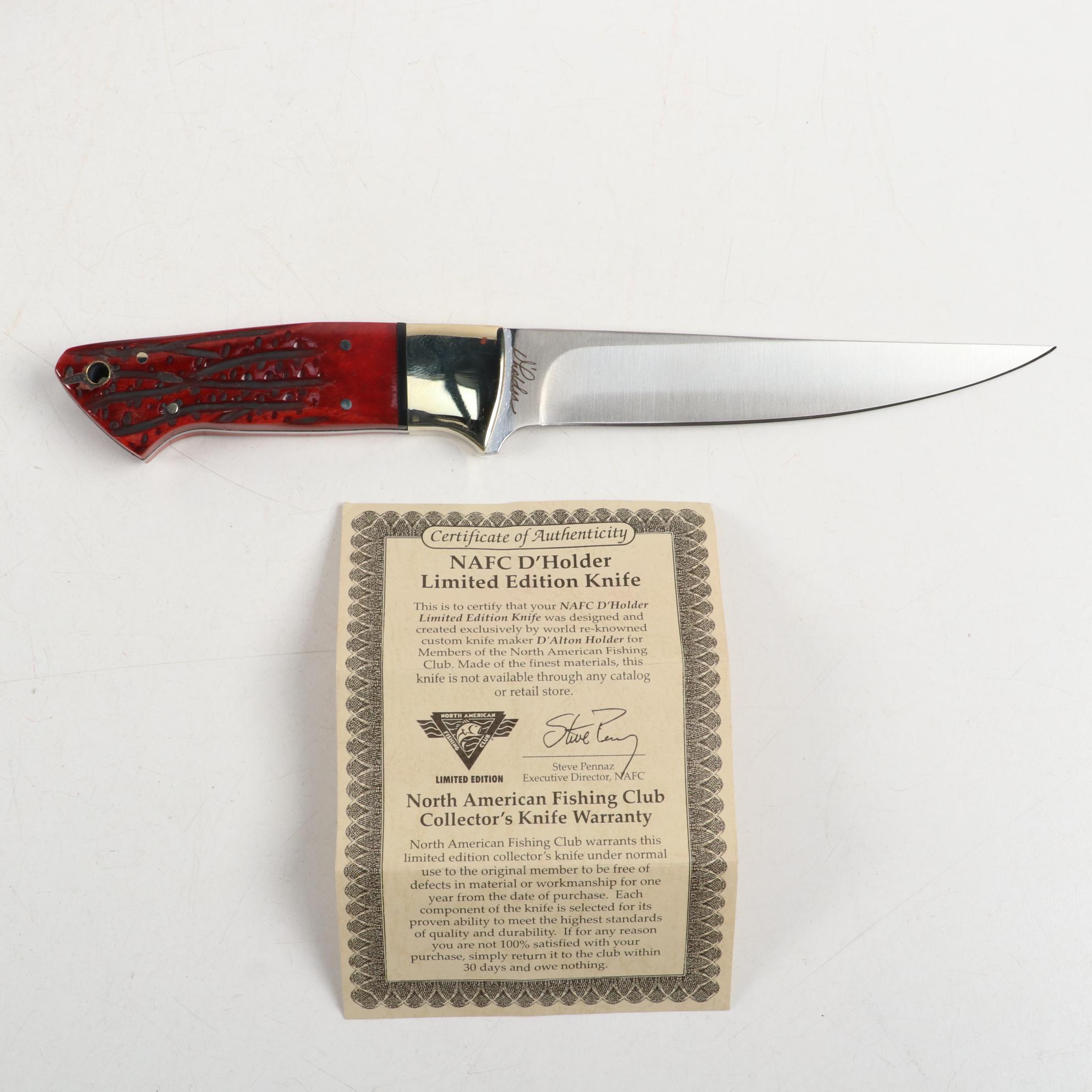 North American Fishing Club Limited Edition Collectors Knives with COA