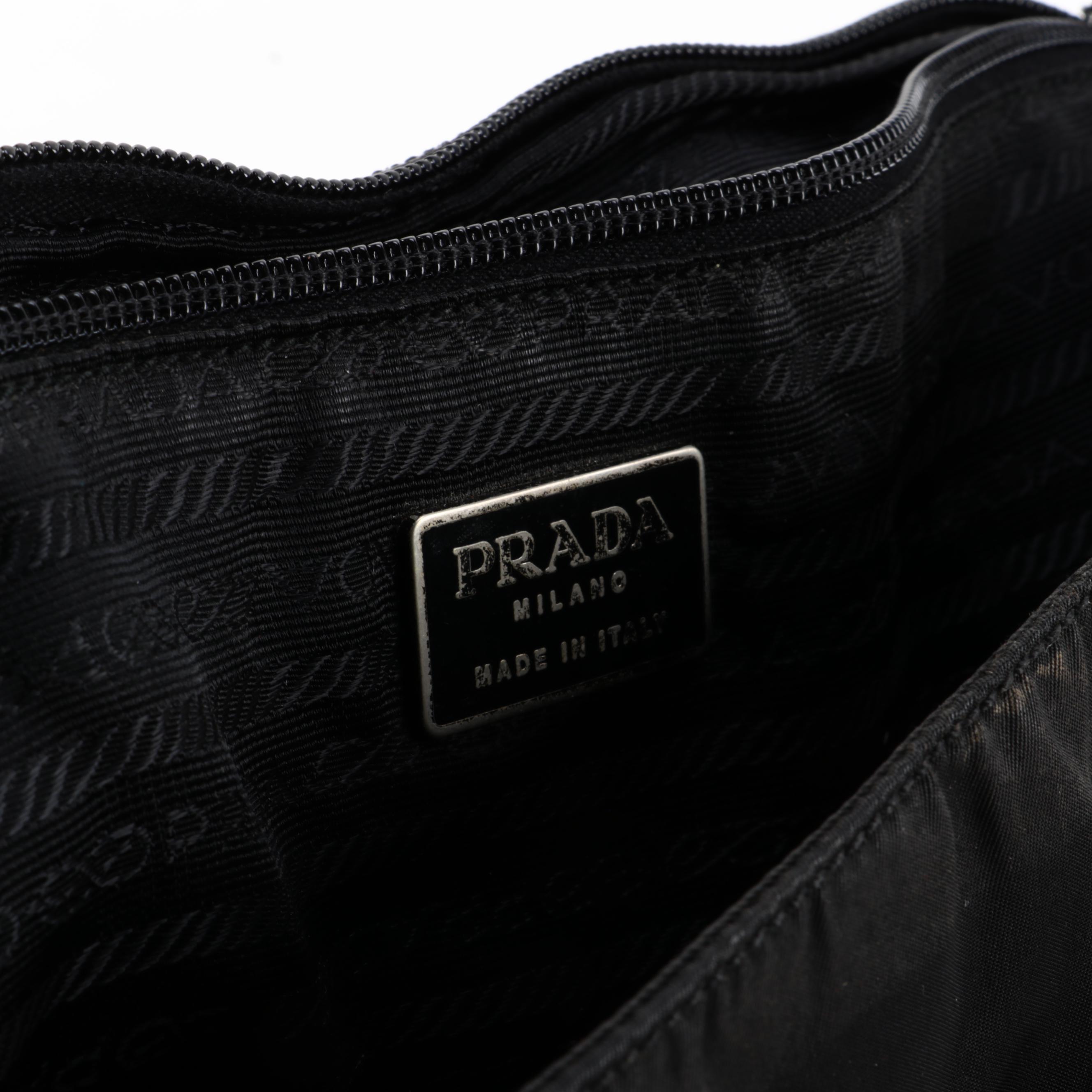 Prada Briefcase in Black Nylon and Nappa Leather