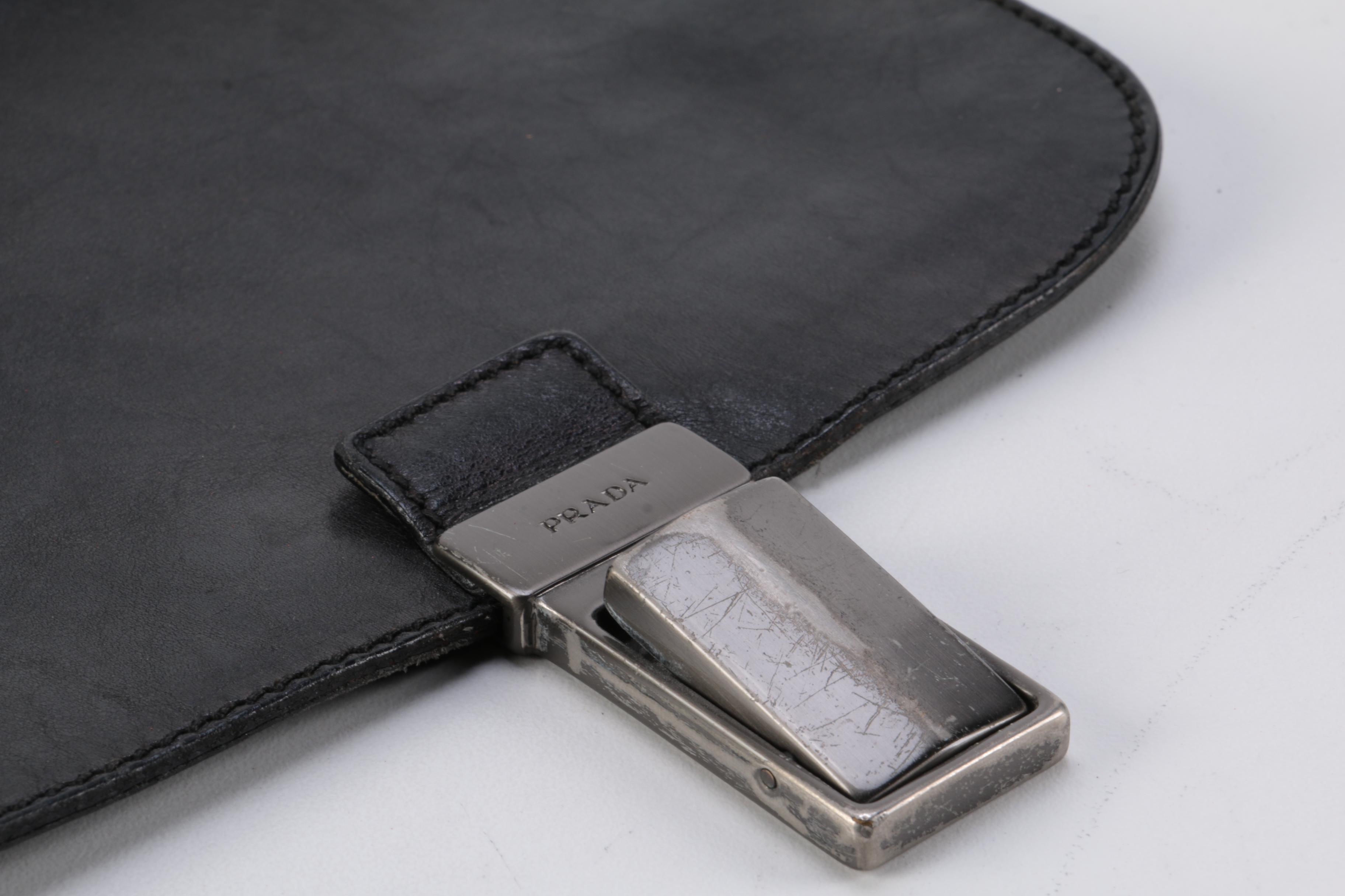 Prada Briefcase in Black Nylon and Nappa Leather