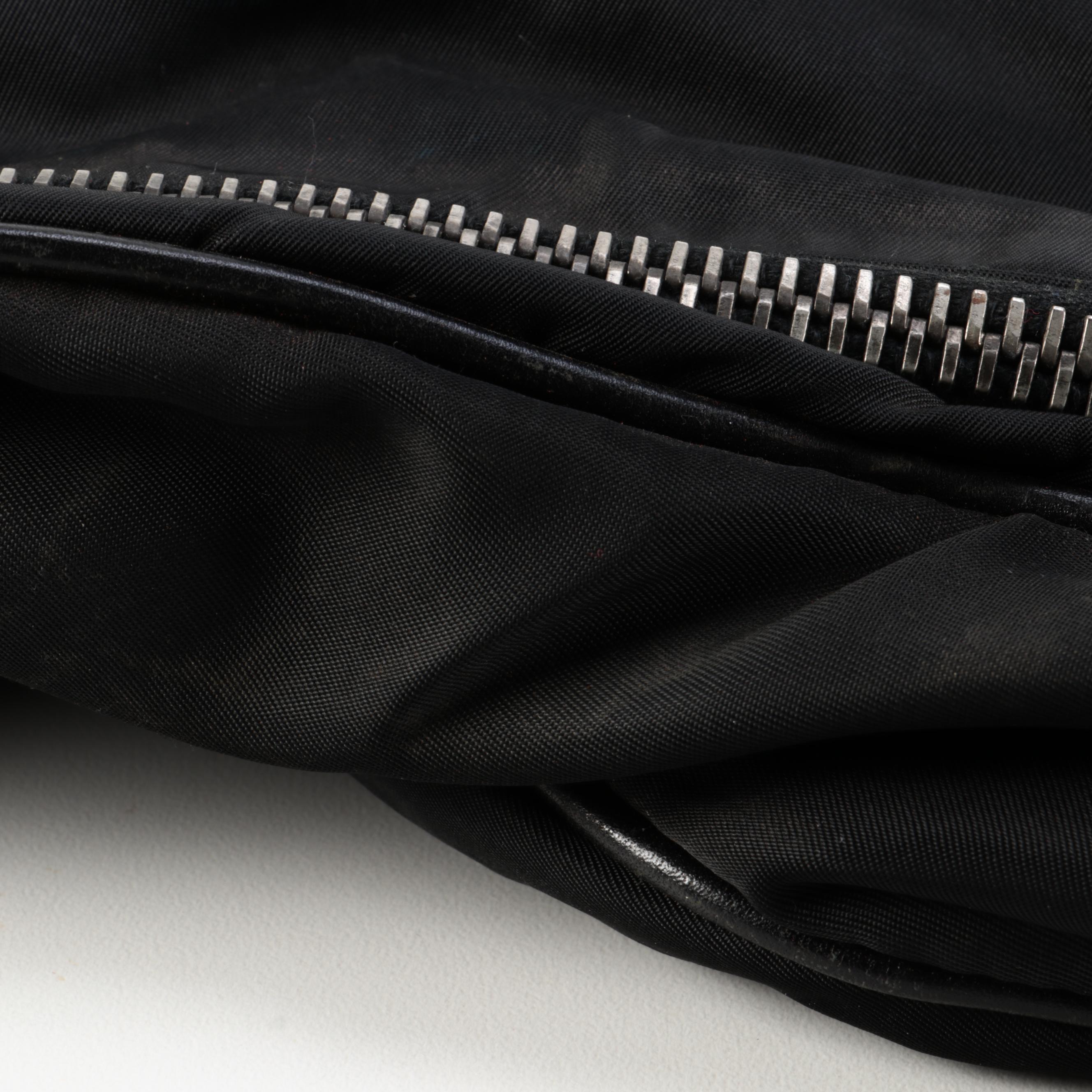 Prada Briefcase in Black Nylon and Nappa Leather