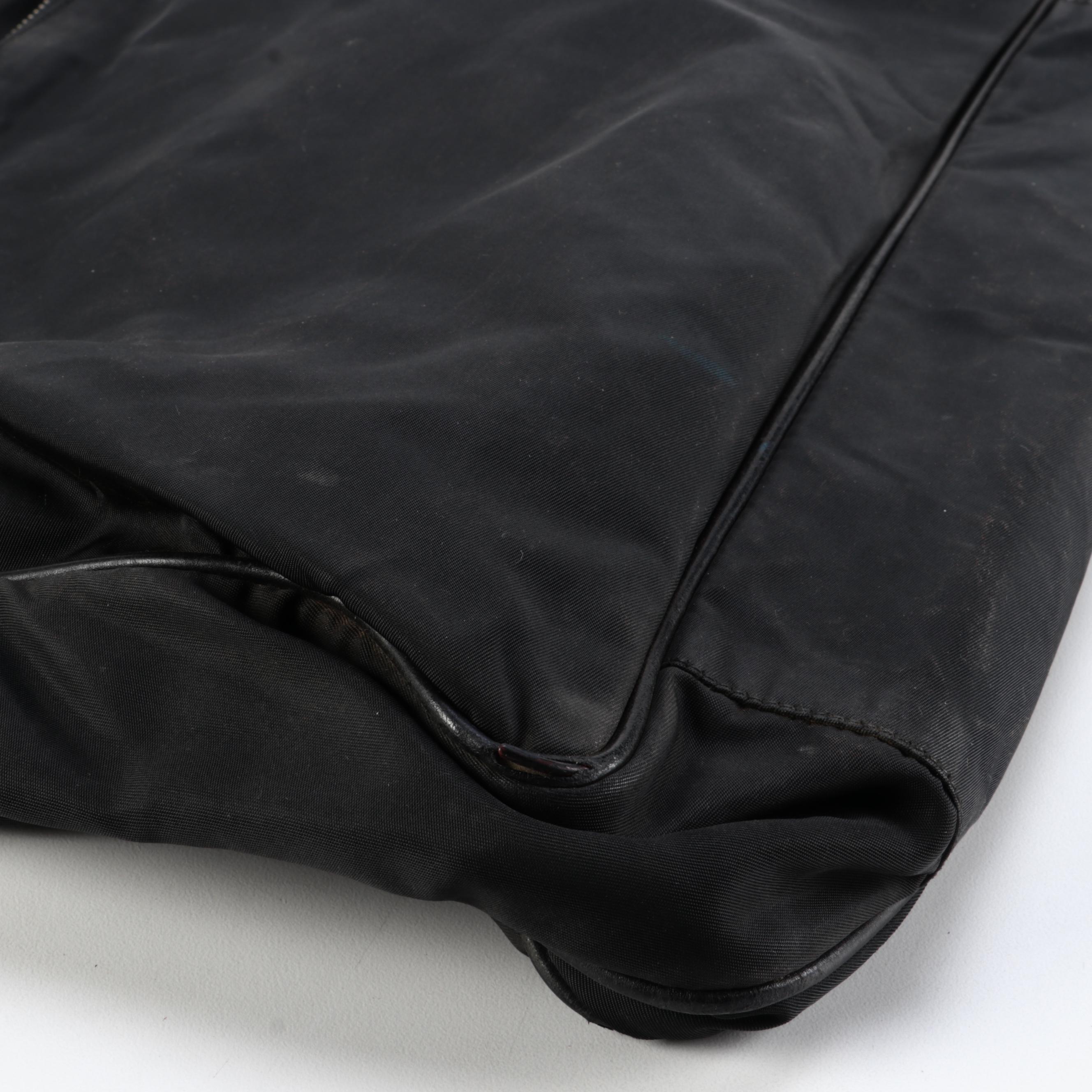 Prada Briefcase in Black Nylon and Nappa Leather