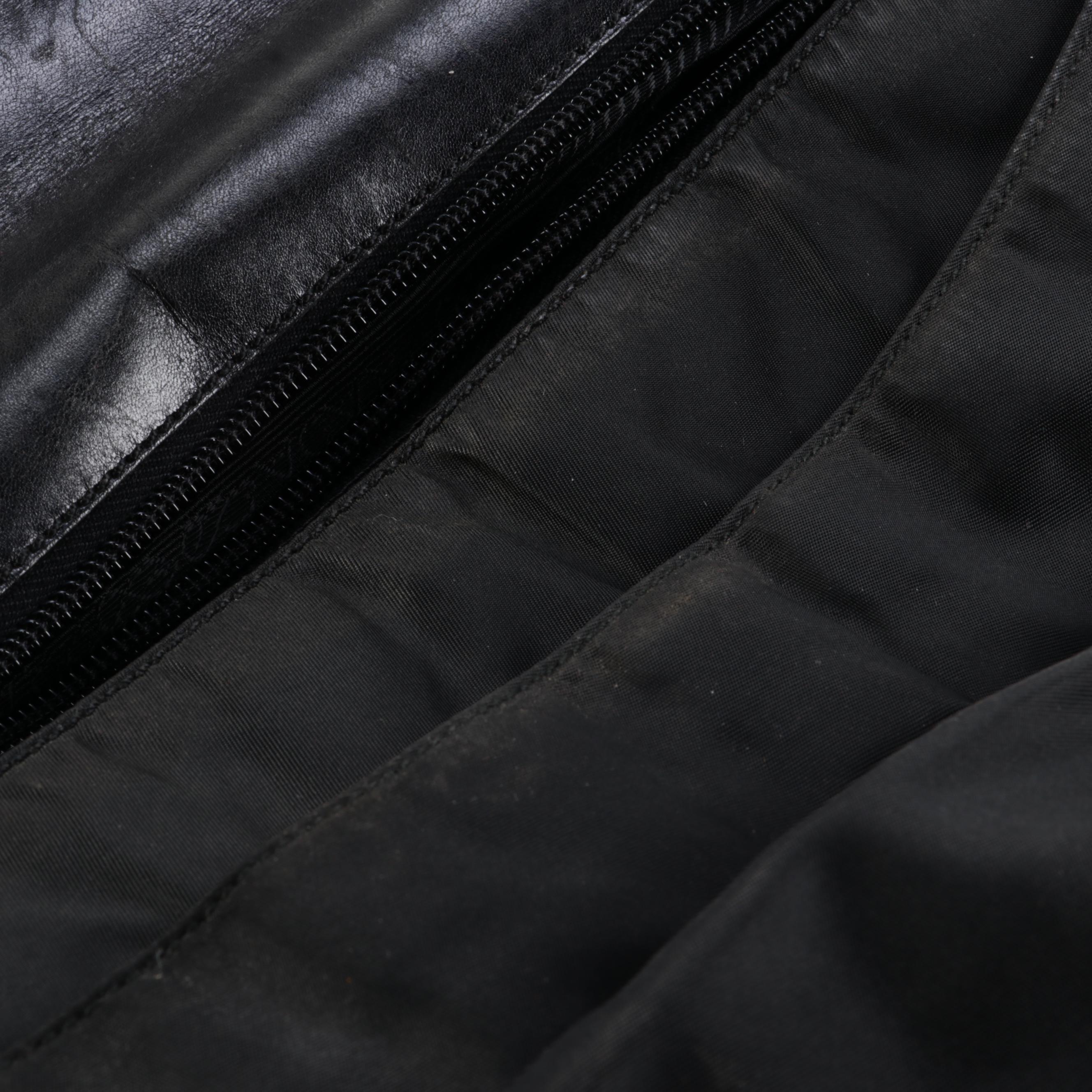 Prada Briefcase in Black Nylon and Nappa Leather