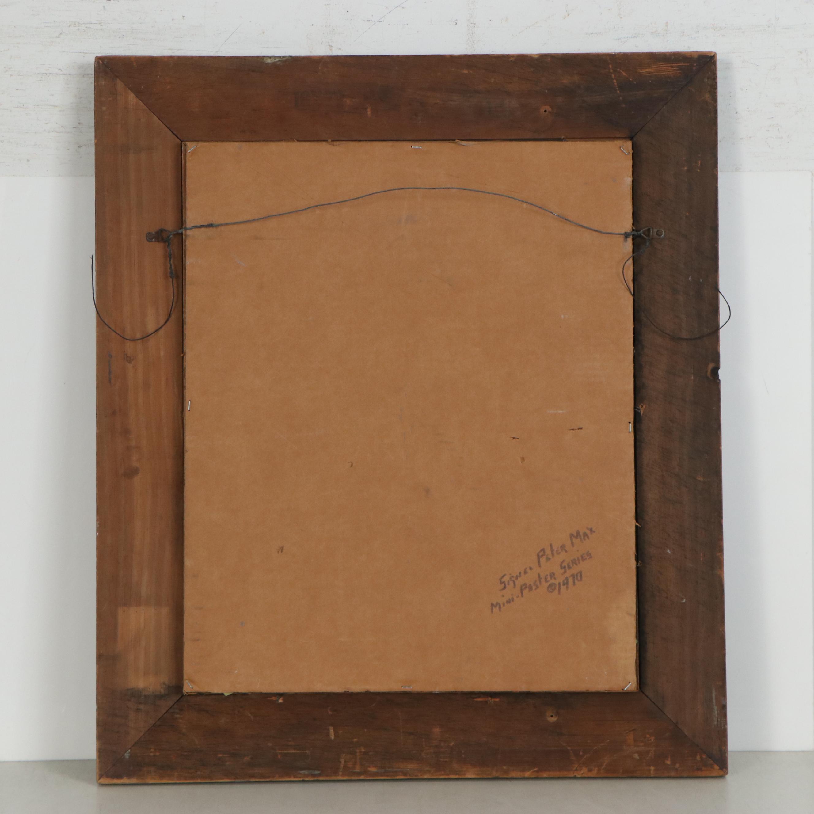 Peter Max Script Lithograph, 1970