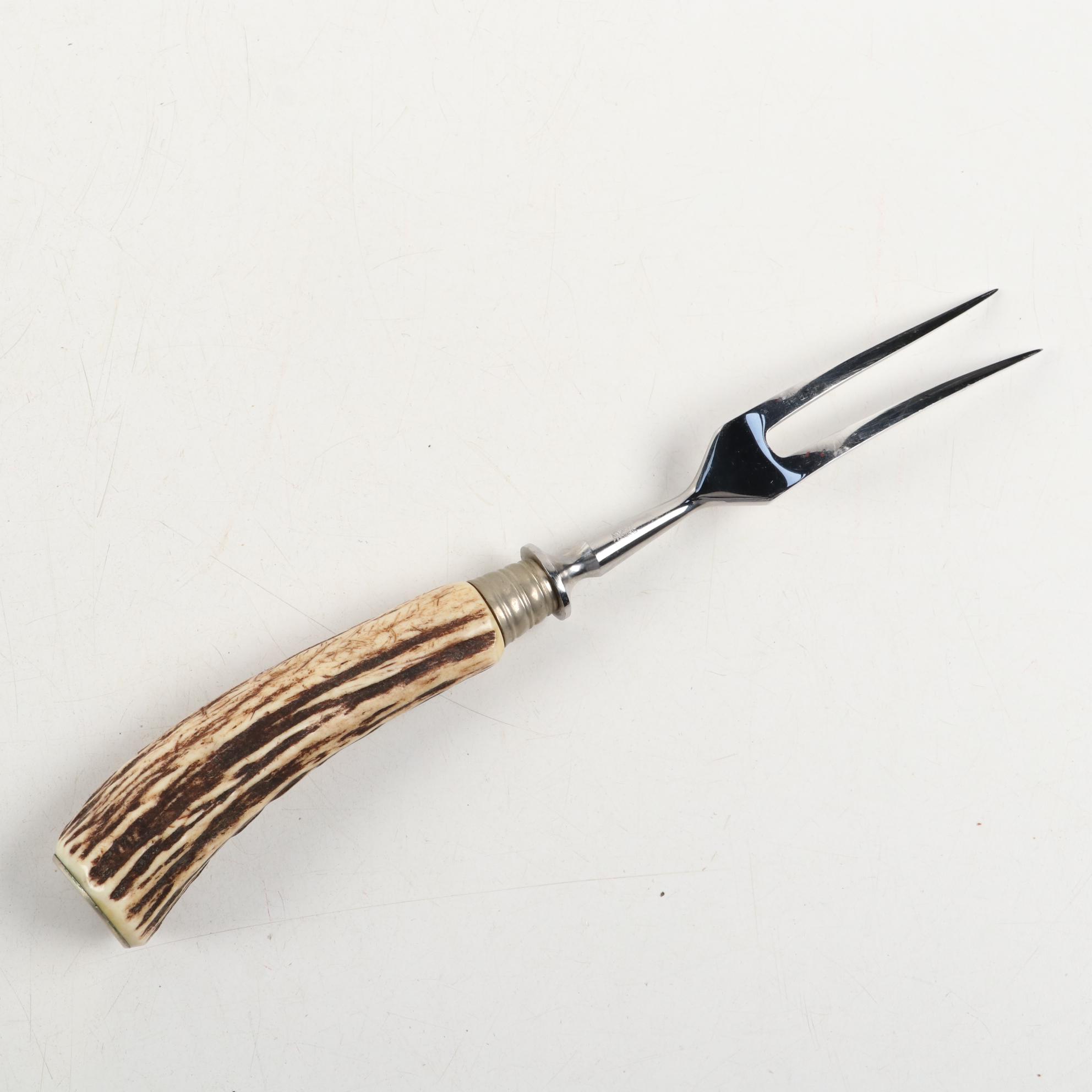 Walter Willms Three Piece Solingen Stainless Steel Carving Set, Mid-Late 20th C.