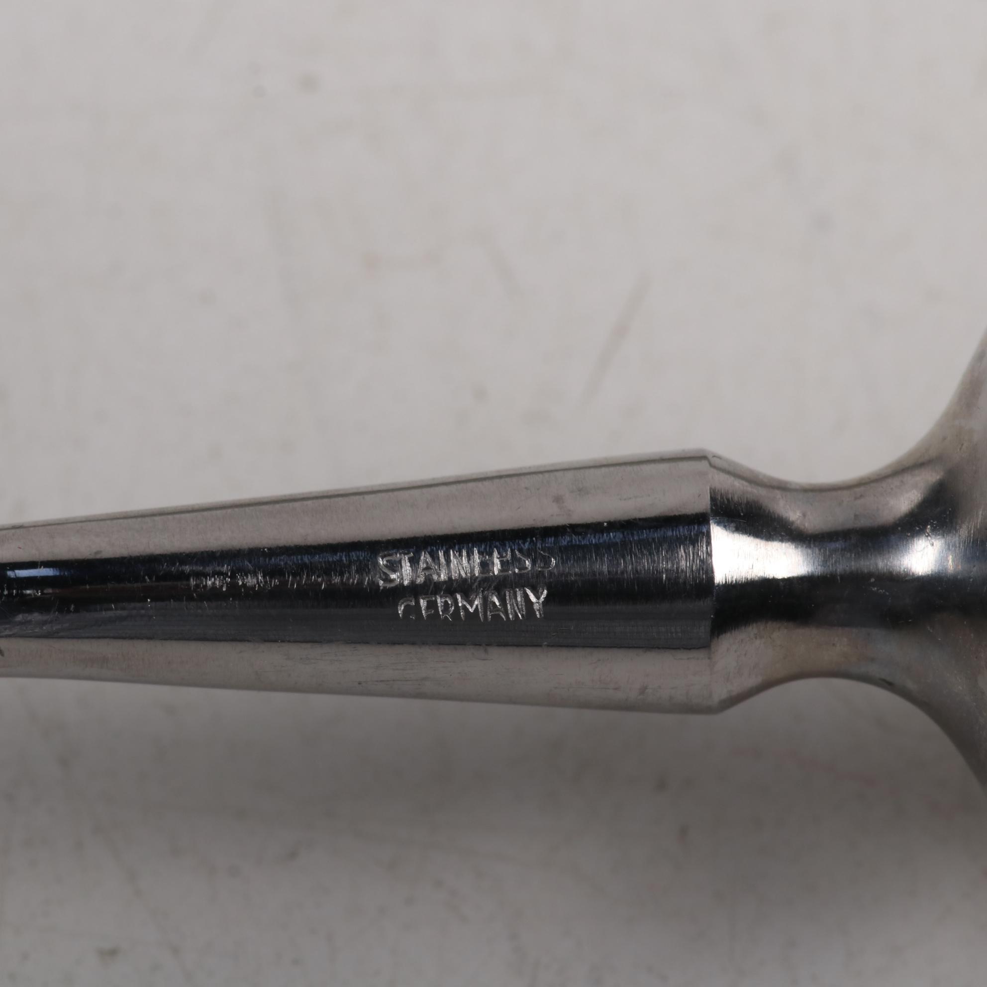 Walter Willms Three Piece Solingen Stainless Steel Carving Set, Mid-Late 20th C.