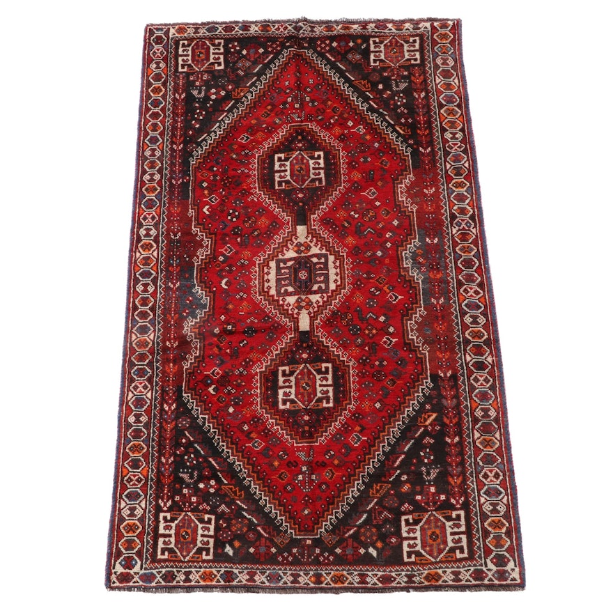 5'3 x 9'0 Hand-Knotted Persian Abadeh Wool Area Rug