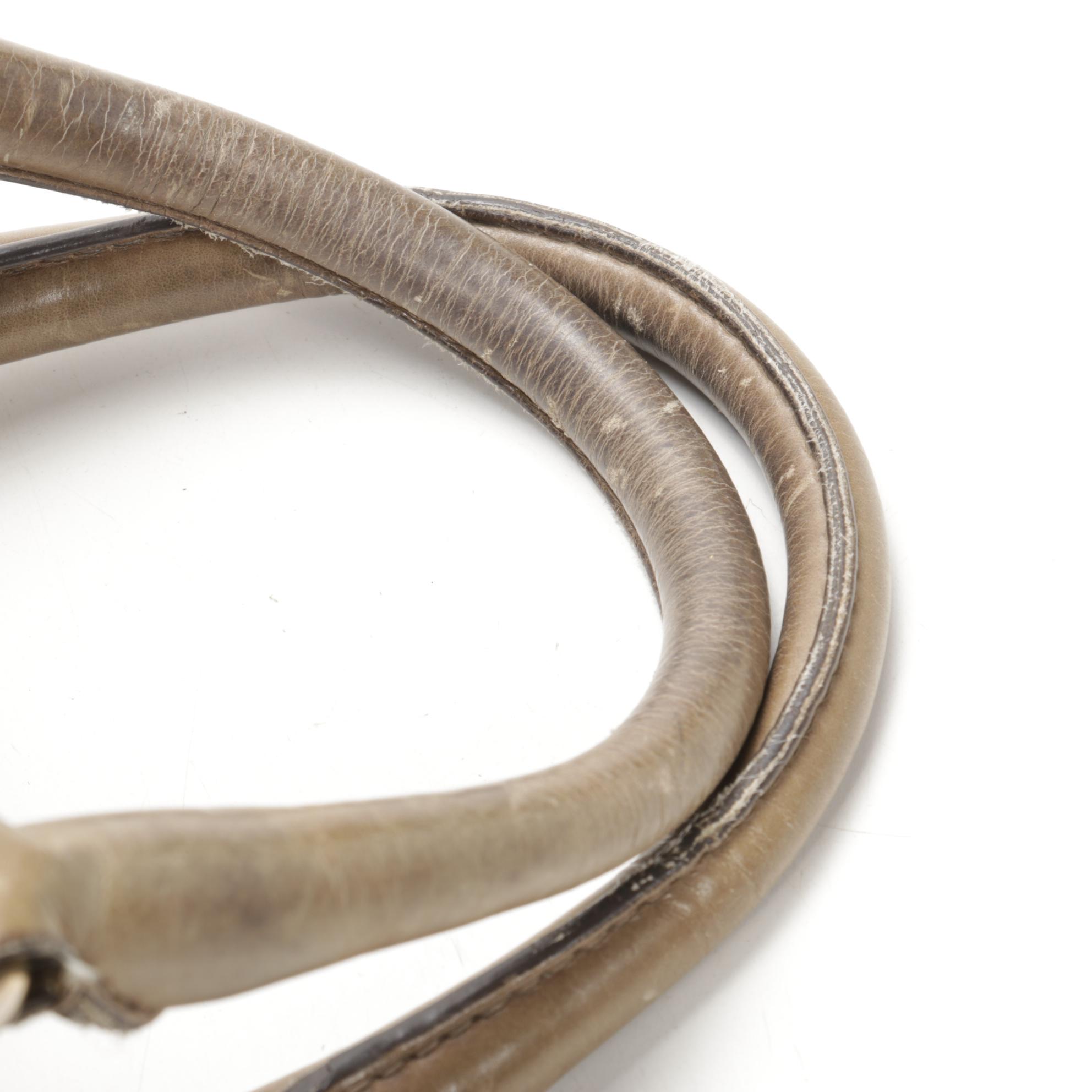 Prada Two-Way Satchel in Taupe Leather with Tassels