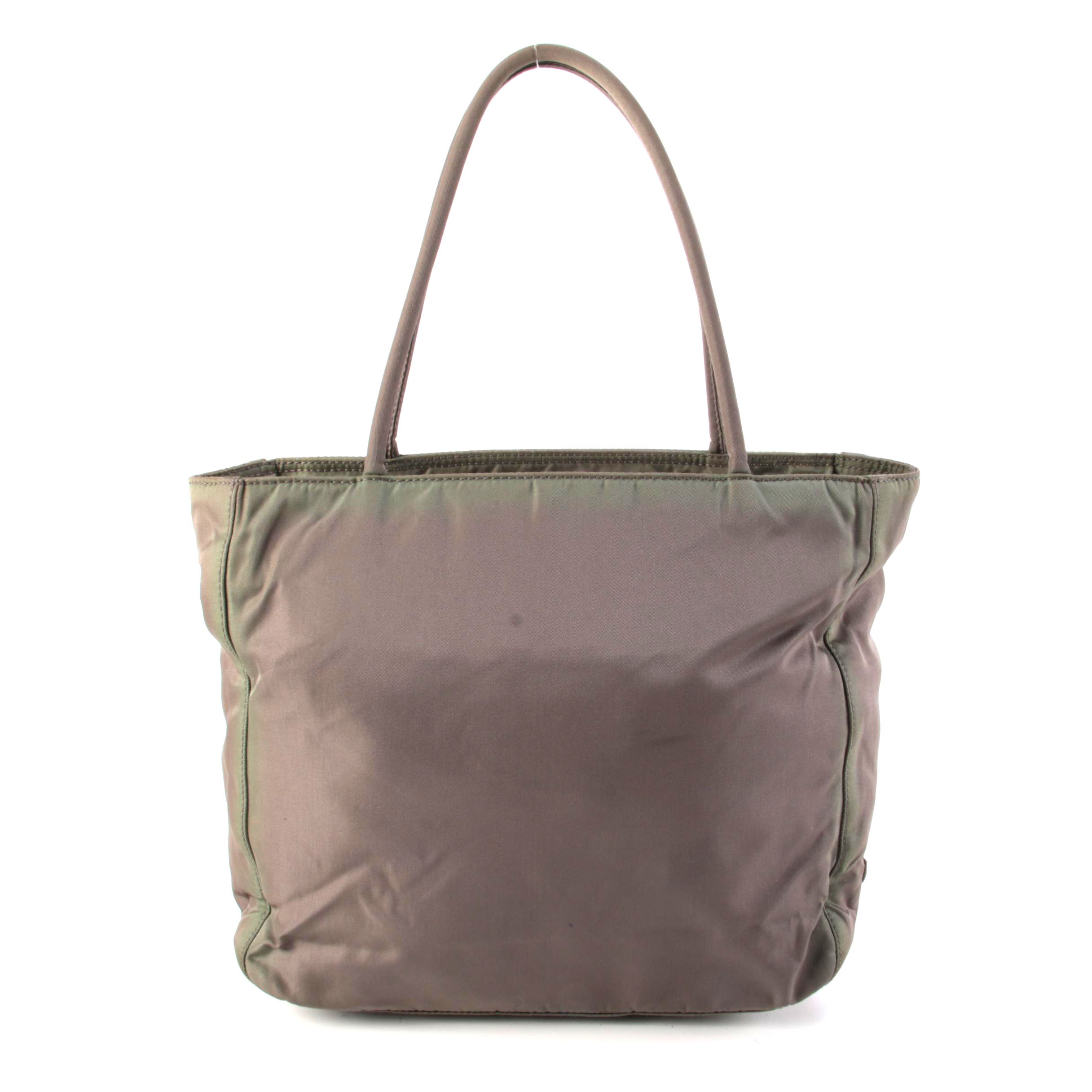 Prada Nylon Small Shopper in Olive