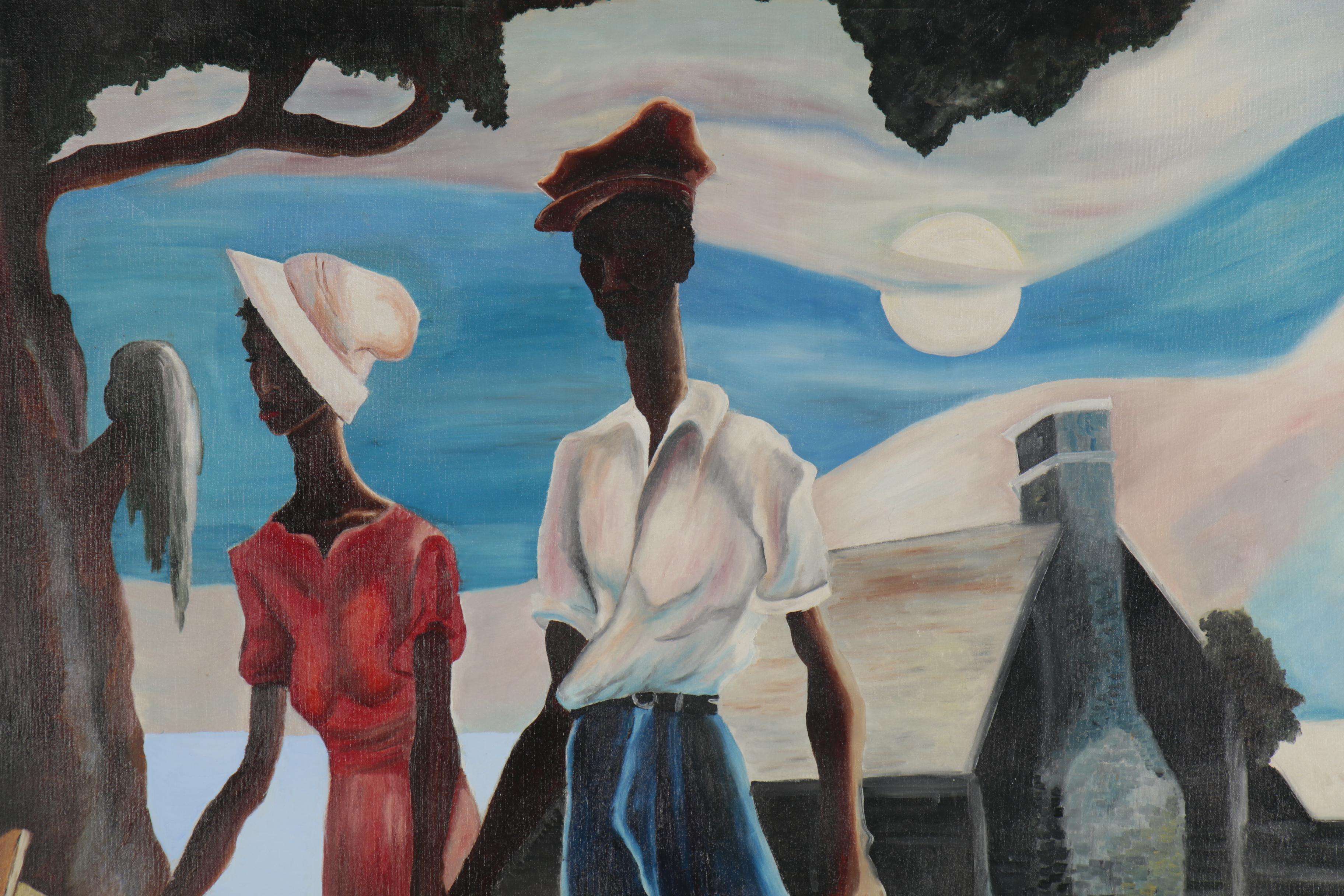 Alice Gatewood Waddell Oil Painting after Thomas Hart Benton