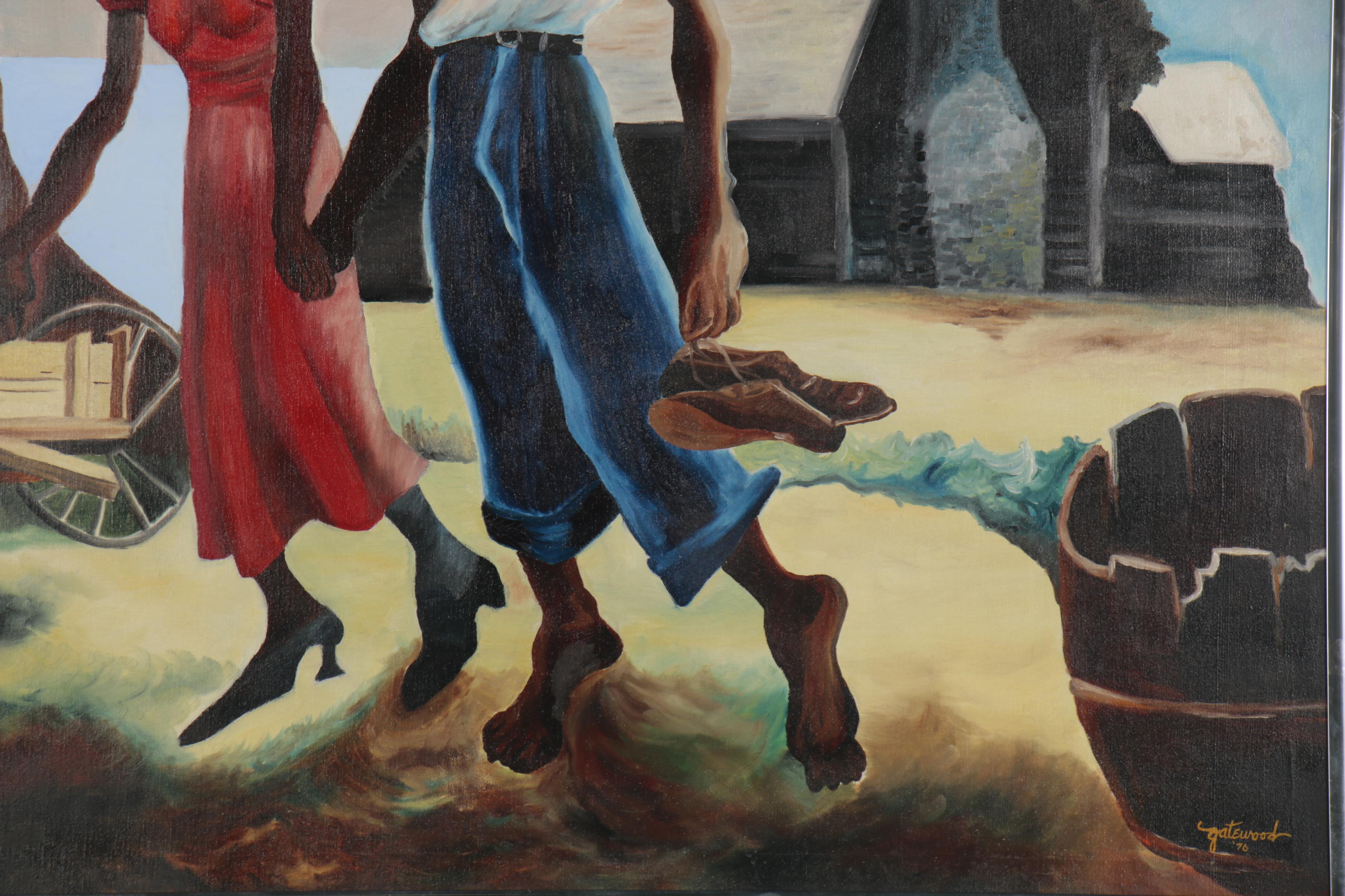 Alice Gatewood Waddell Oil Painting after Thomas Hart Benton