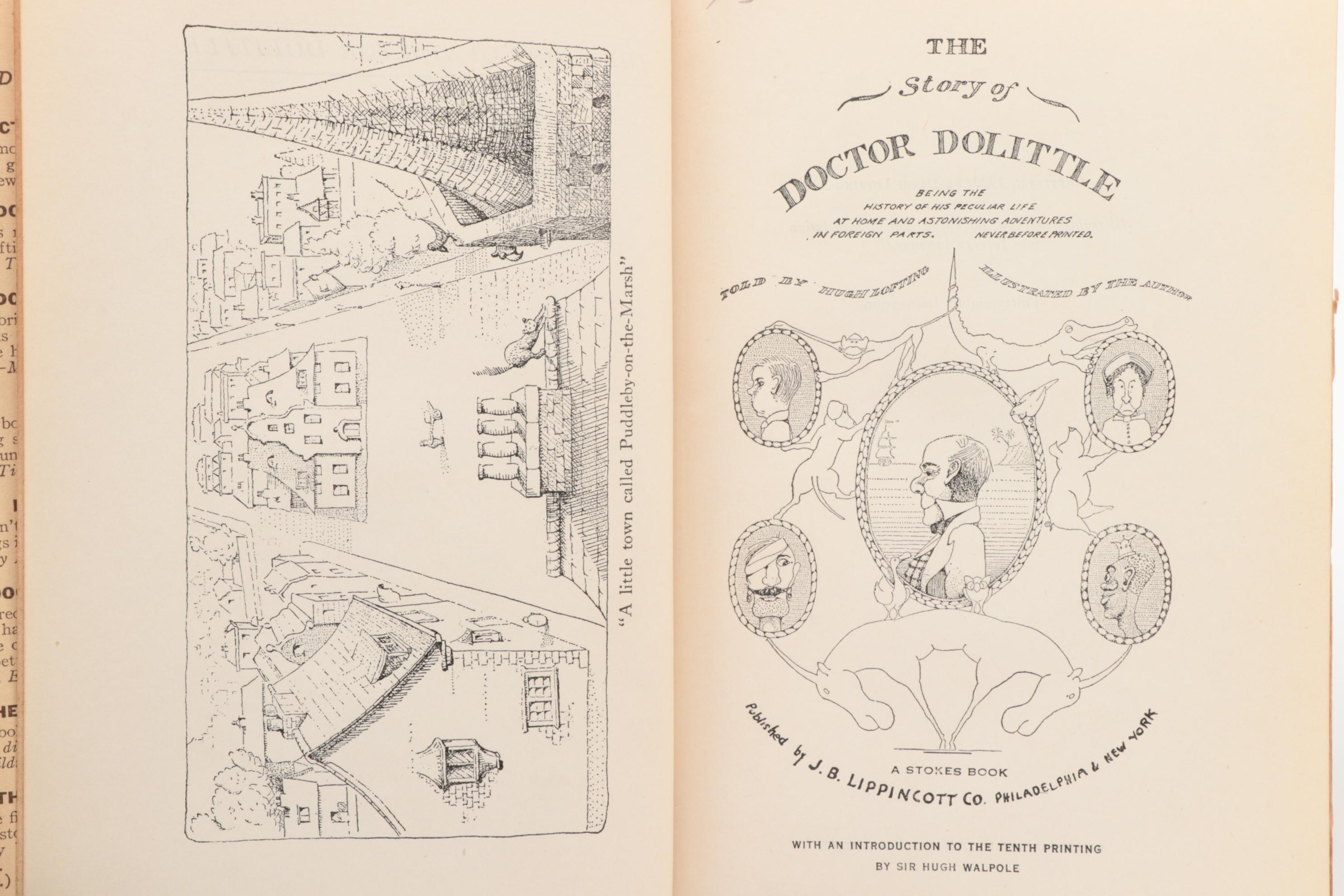 Collection of  "Doctor Dolittle" Novels by Hugh Lofting, 1950s