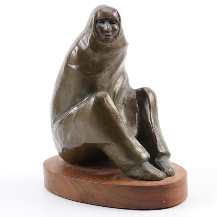 Allan Houser Bronze Sculpture "Tiwa Man," 1994