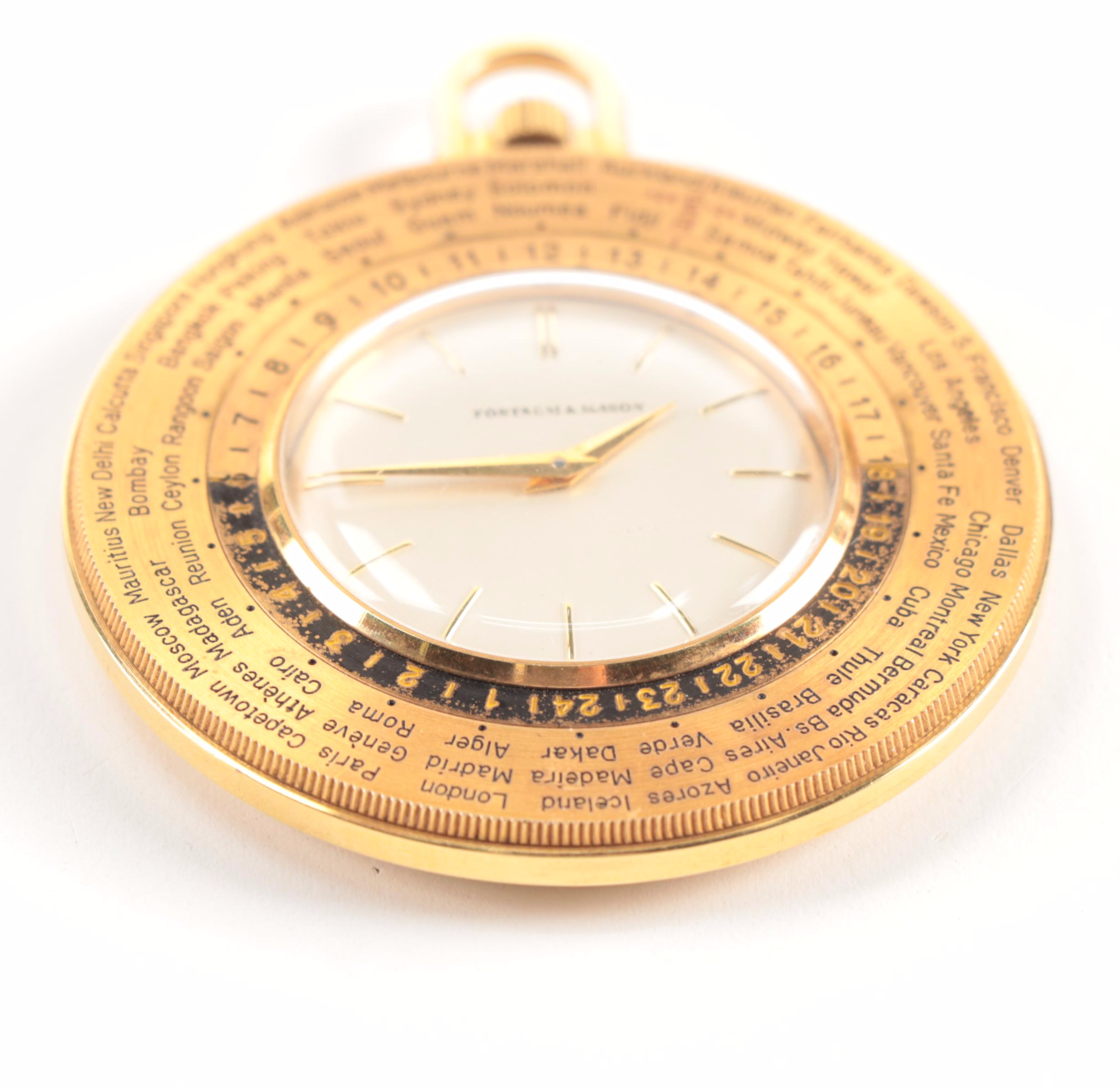 Fortnum & Mason Swiss Made Travel Clock with International Bezel